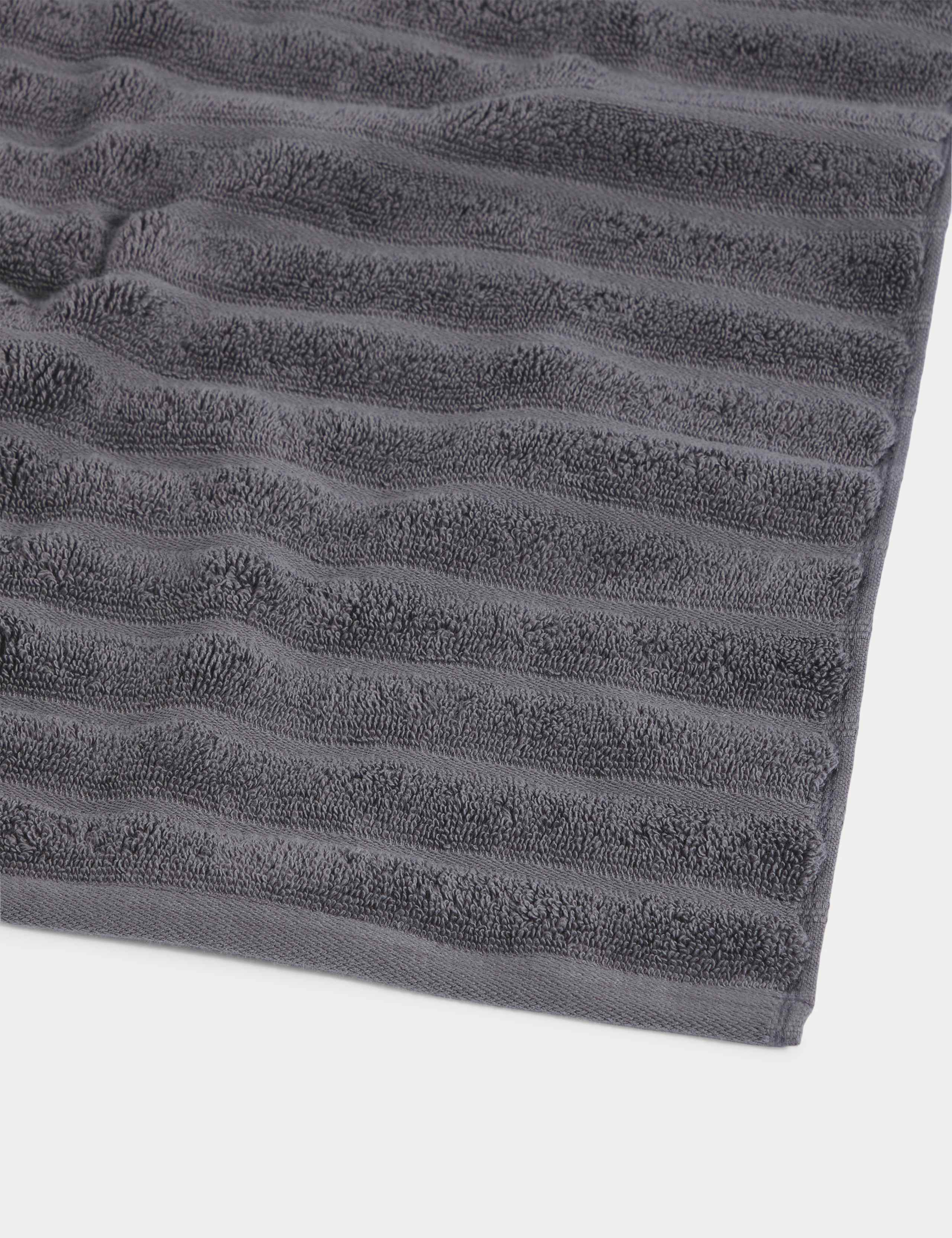 Pure Cotton Super Plush Ribbed Bath Towel 4 of 4