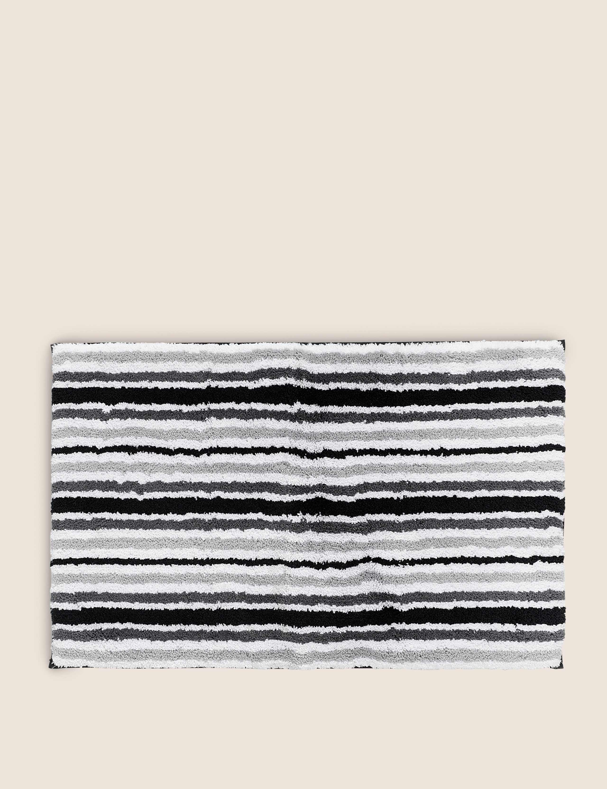 Super Soft Striped Quick Dry Bath Mat 2 of 2