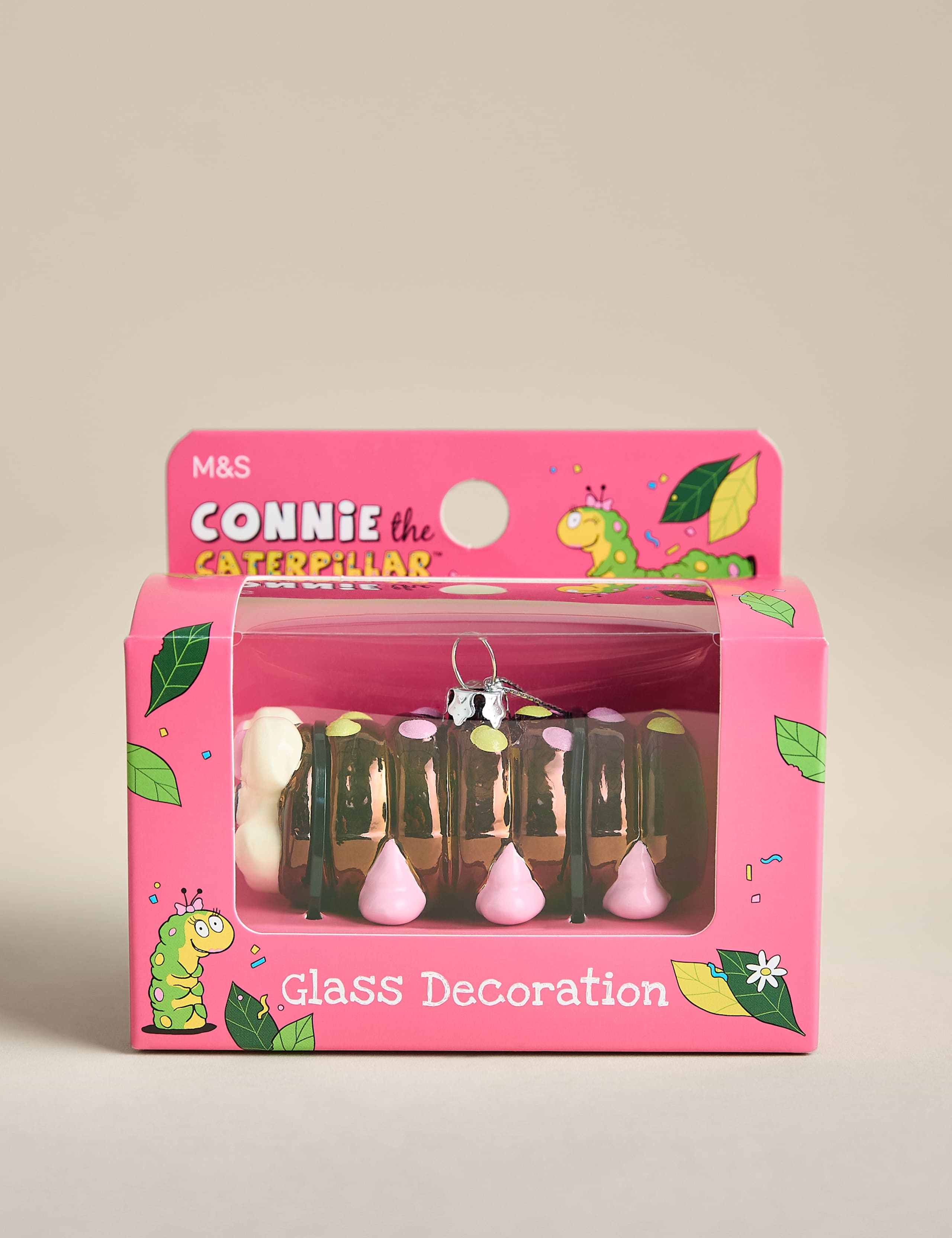 Glass Connie the Caterpillar Tree Decoration 3 of 3