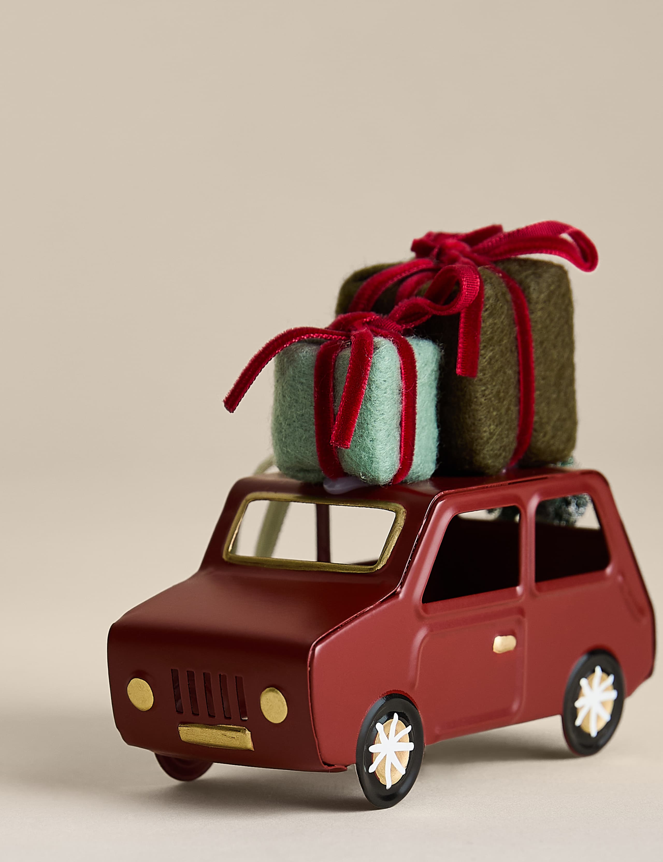 Red Metal Hanging Car Tree Decoration 2 of 2