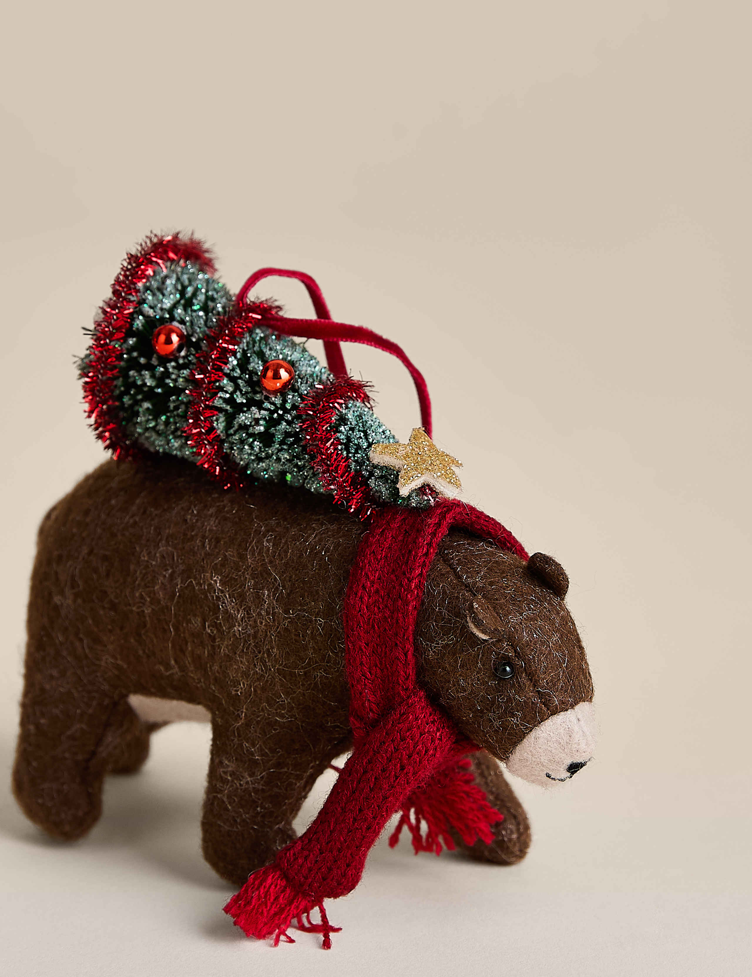 Felt Hanging Bear and Tree Decoration 2 of 2