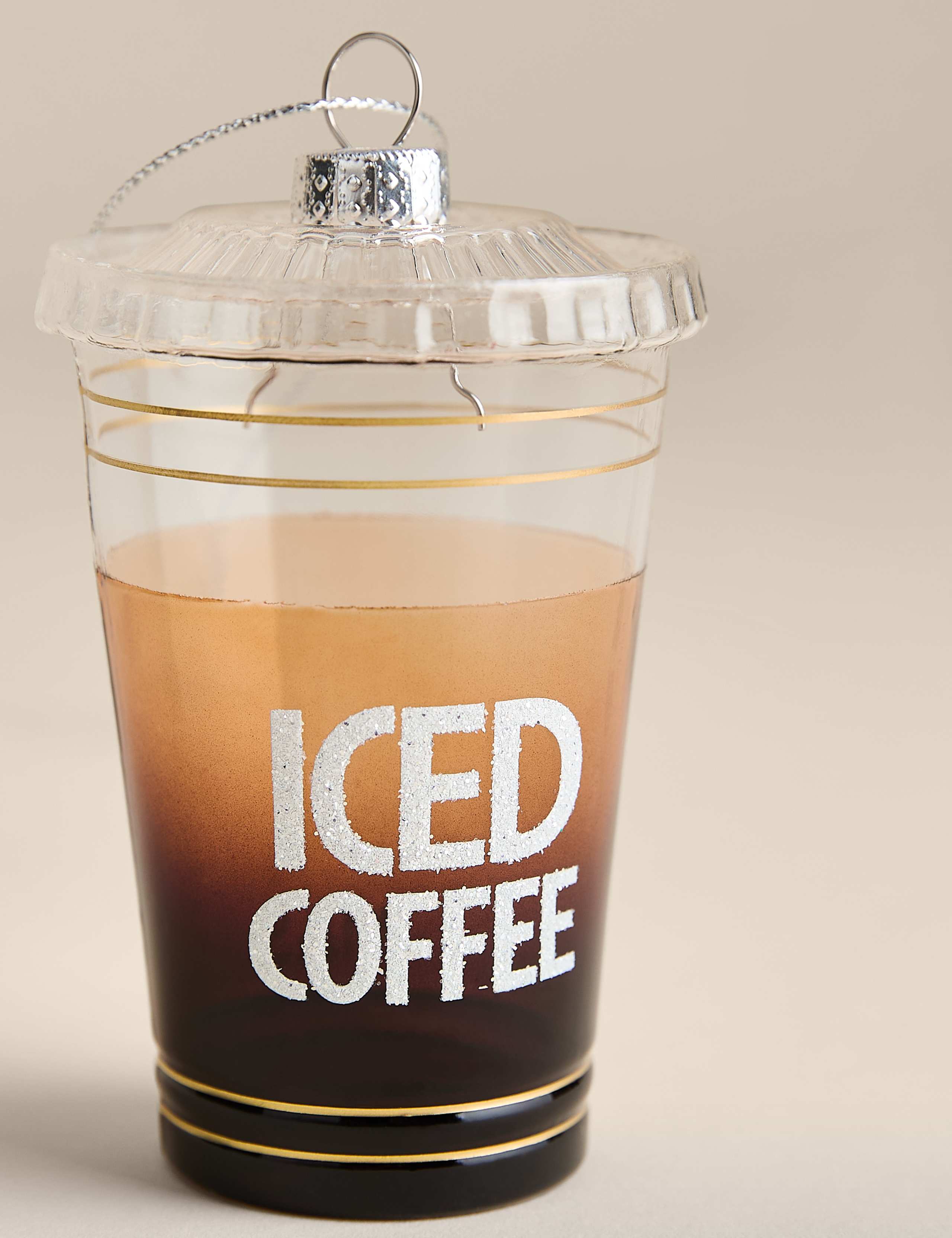 Glass Novelty Iced Coffee Bauble 2 of 2