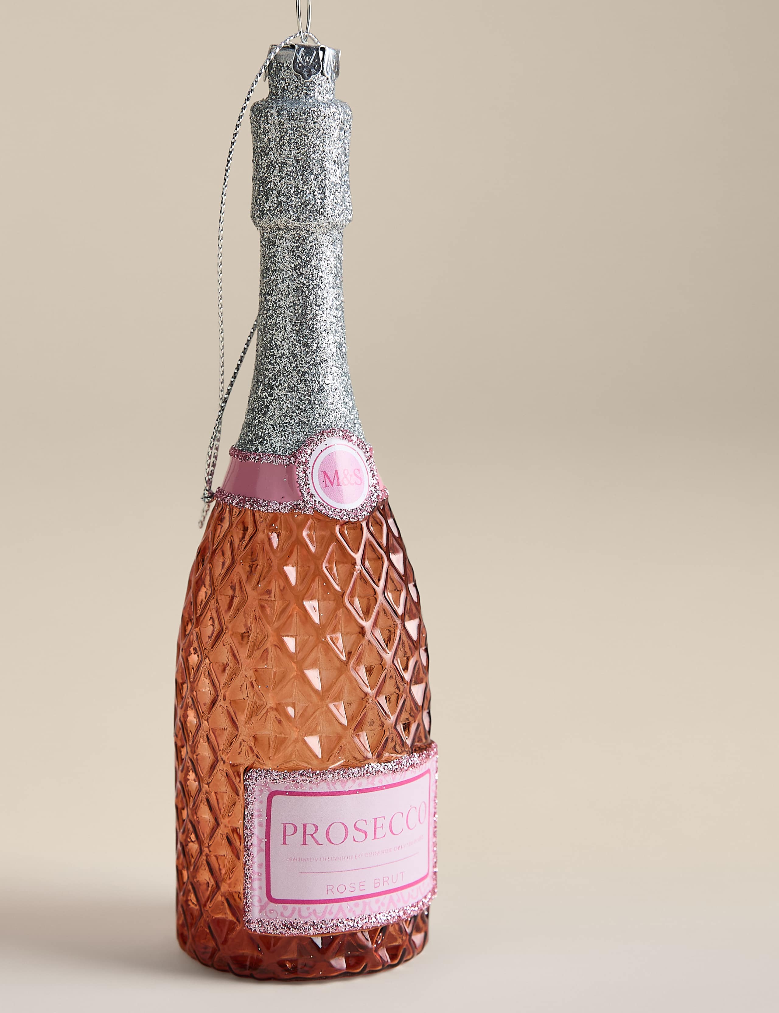 Glass Champagne Bottle Decoration 2 of 2
