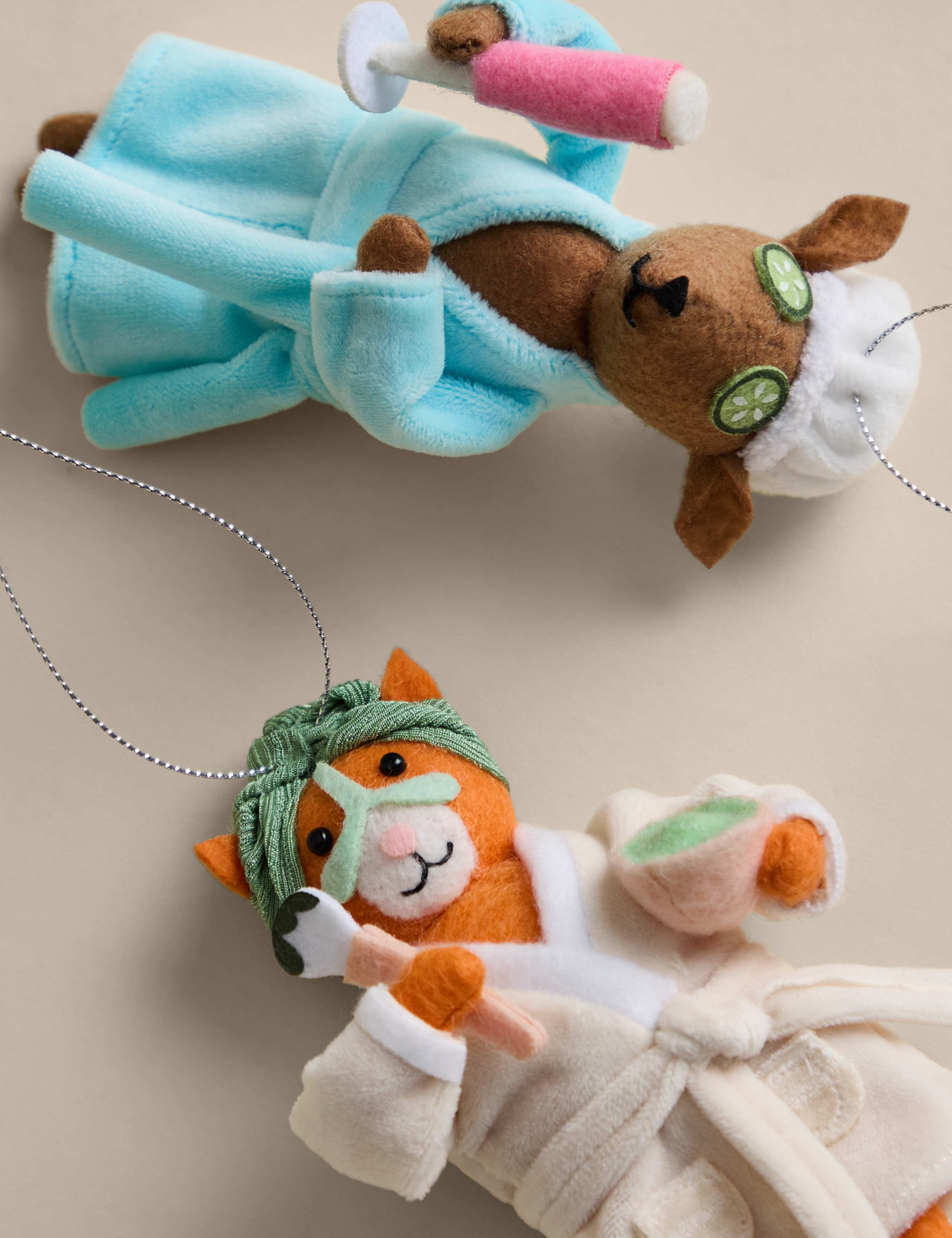 2 Pack Felt Pampered Pet Hanging Decorations 2 of 2