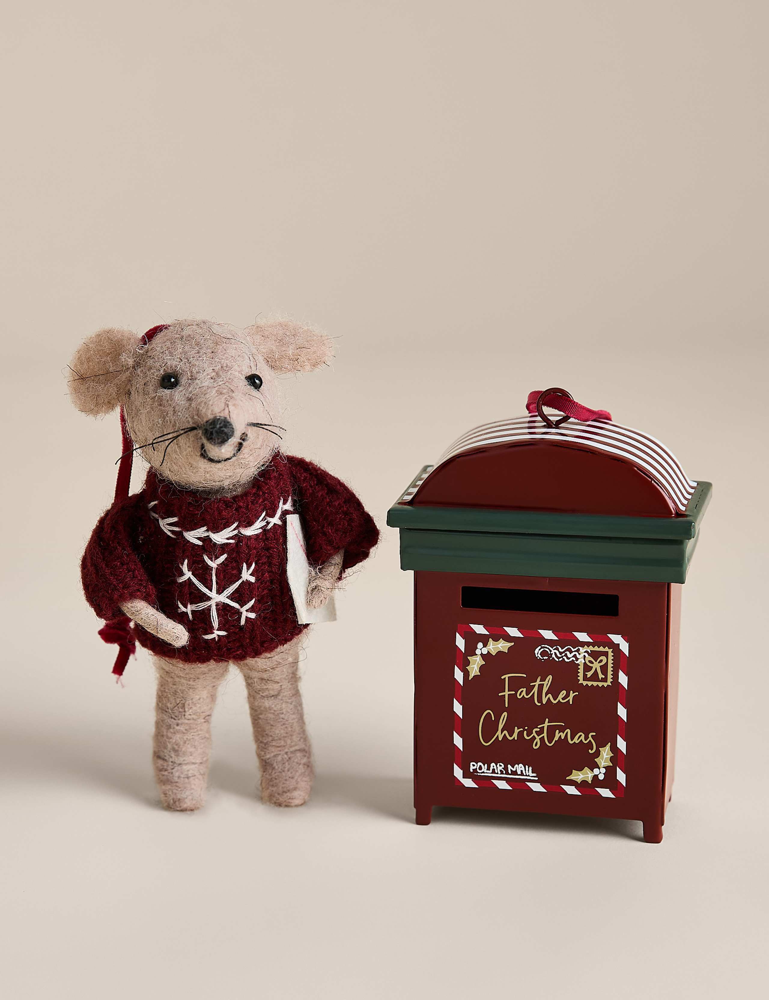 2pk Felt Mouse and Letterbox Decorations 3 of 3