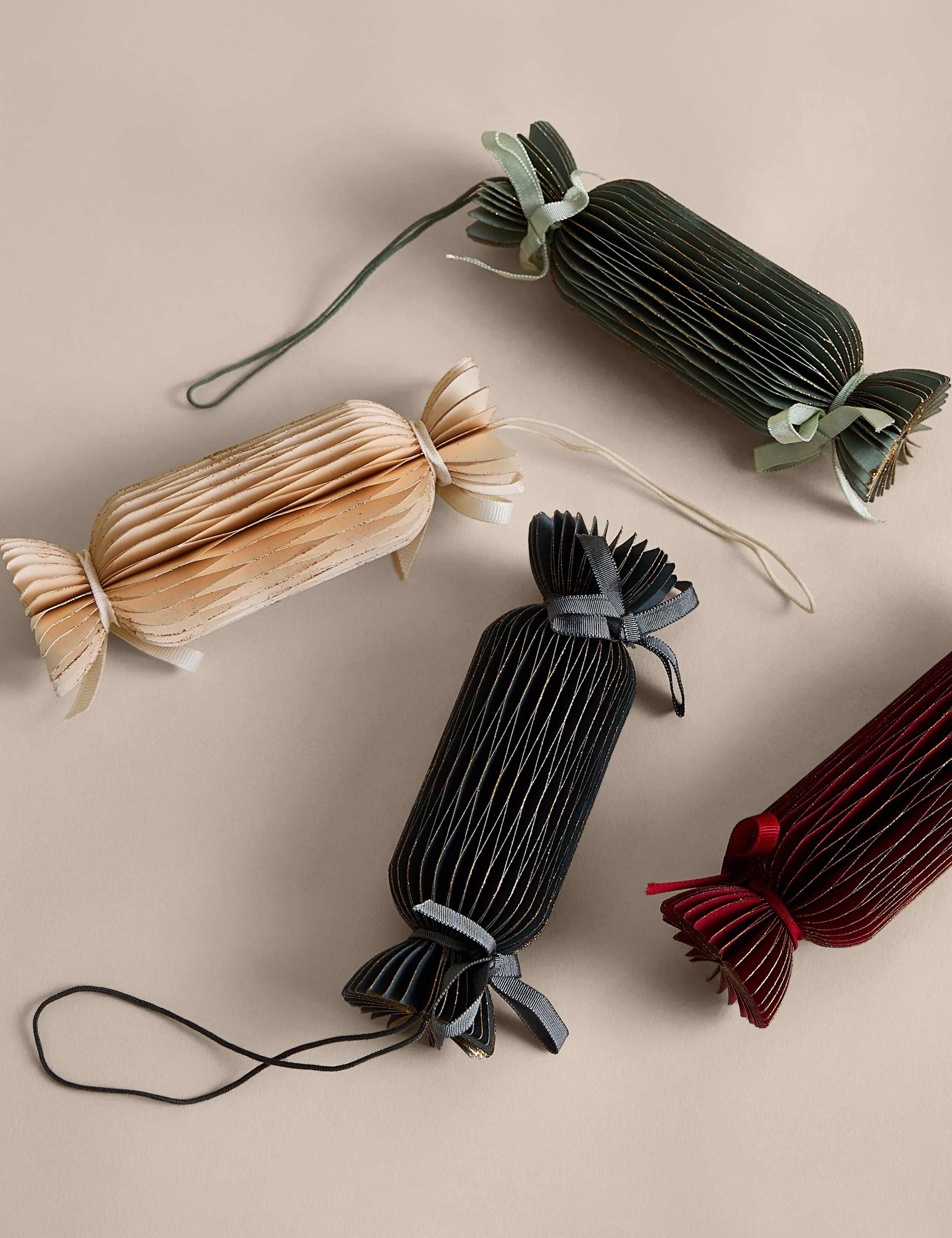 4 Pack Paper Hanging Cracker Decorations 1 of 2