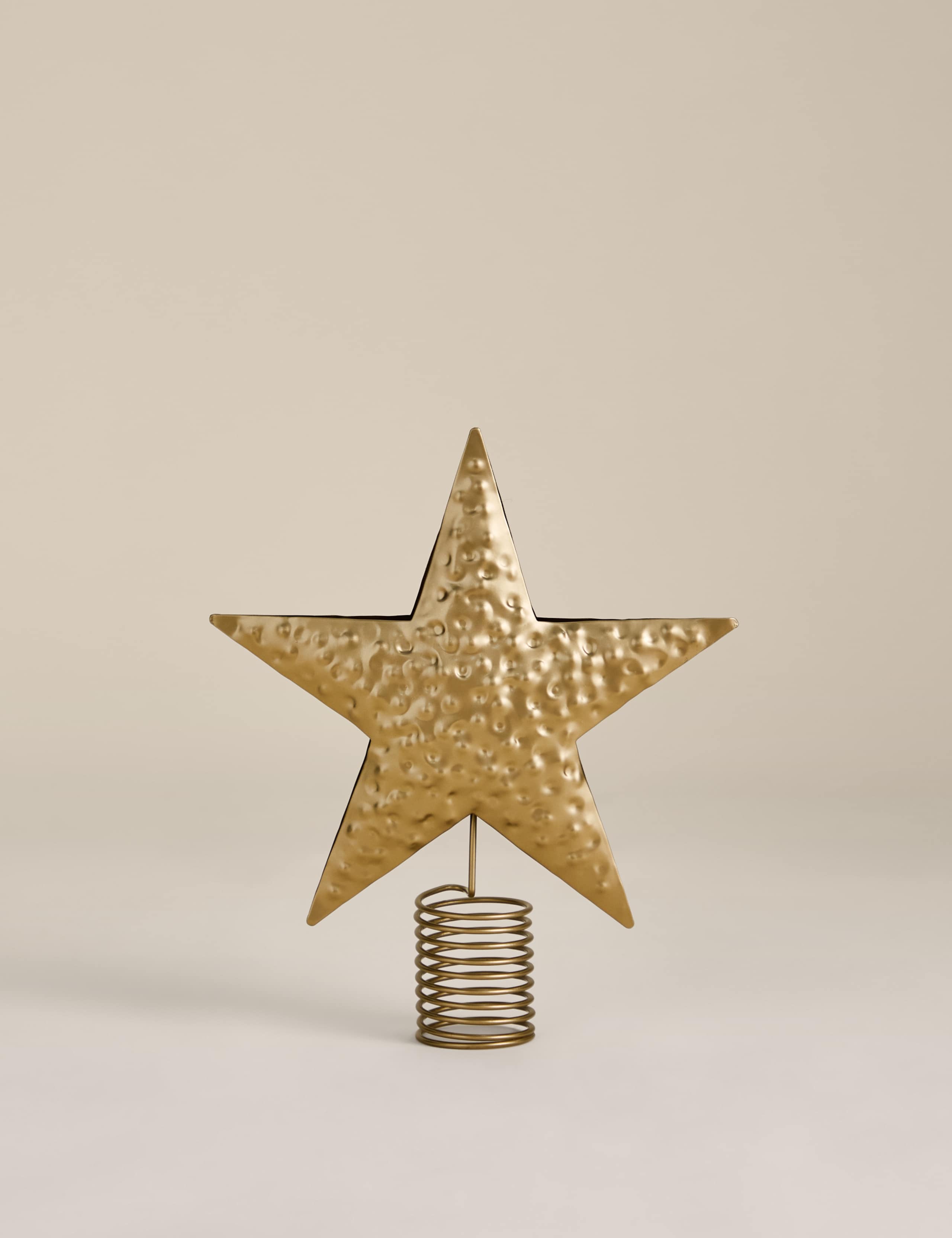 Gold Metal Star Tree Topper 2 of 3