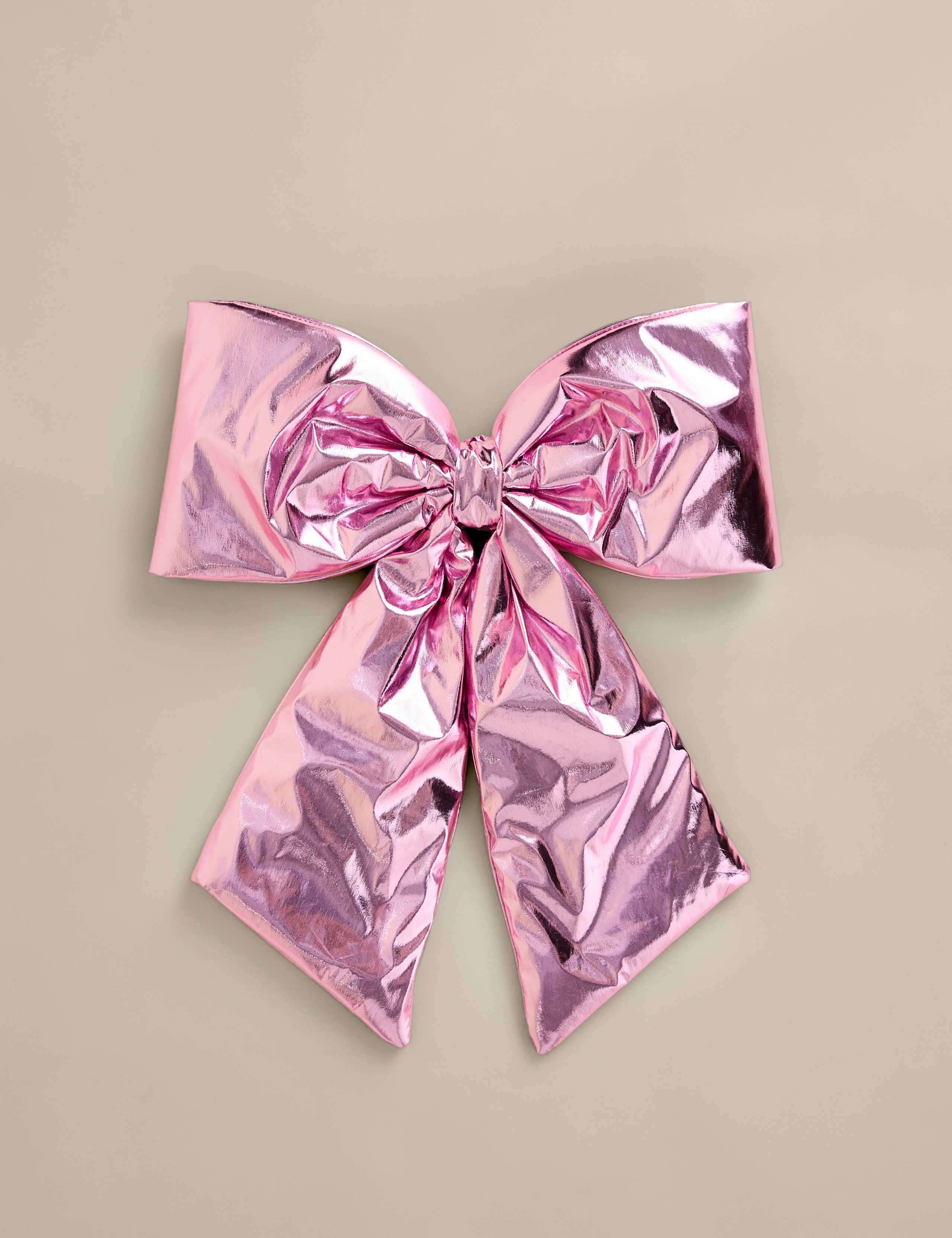 Pink Metallic Hanging Bow Decoration 2 of 4