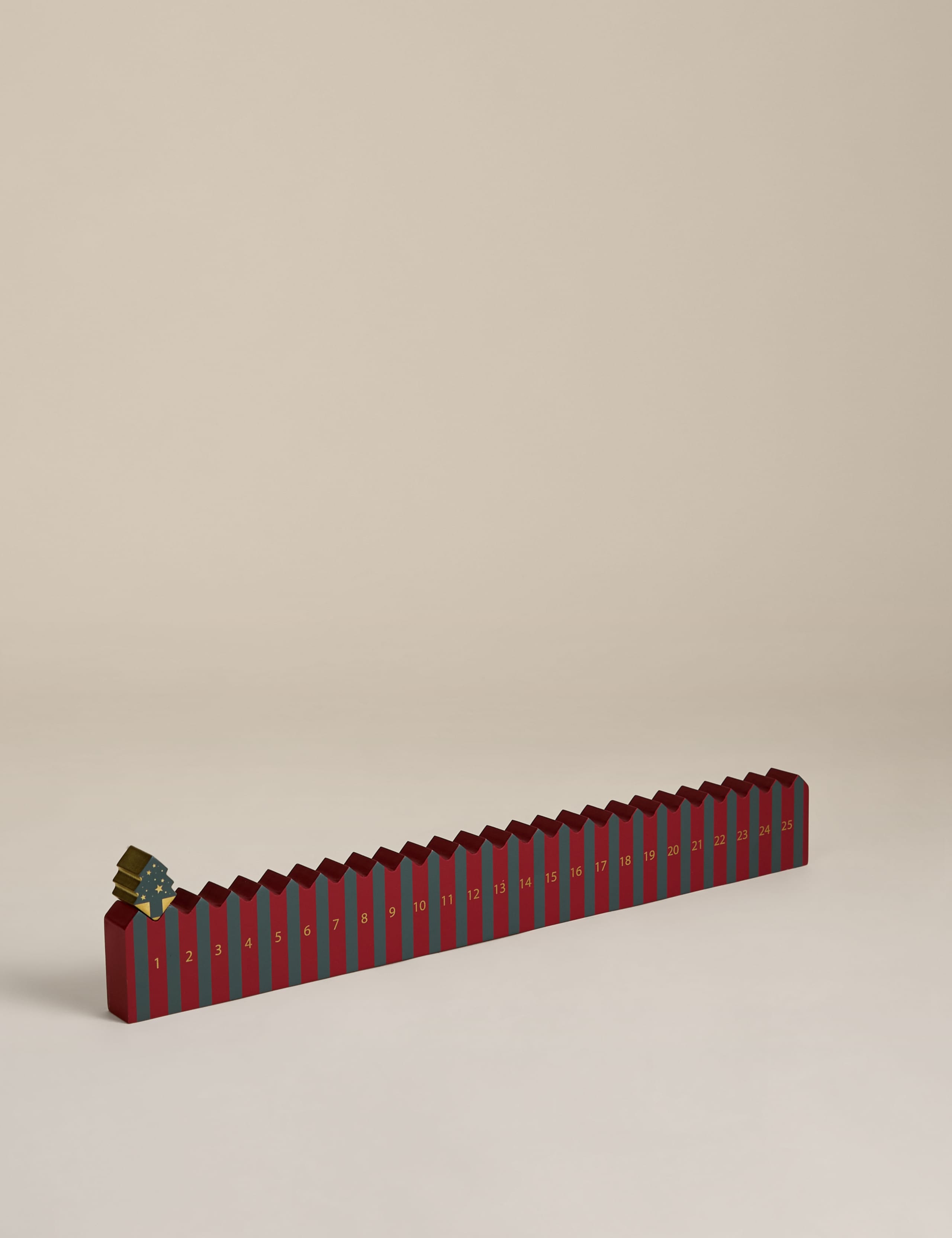 Wooden Stripe Tree Advent Calendar 4 of 4