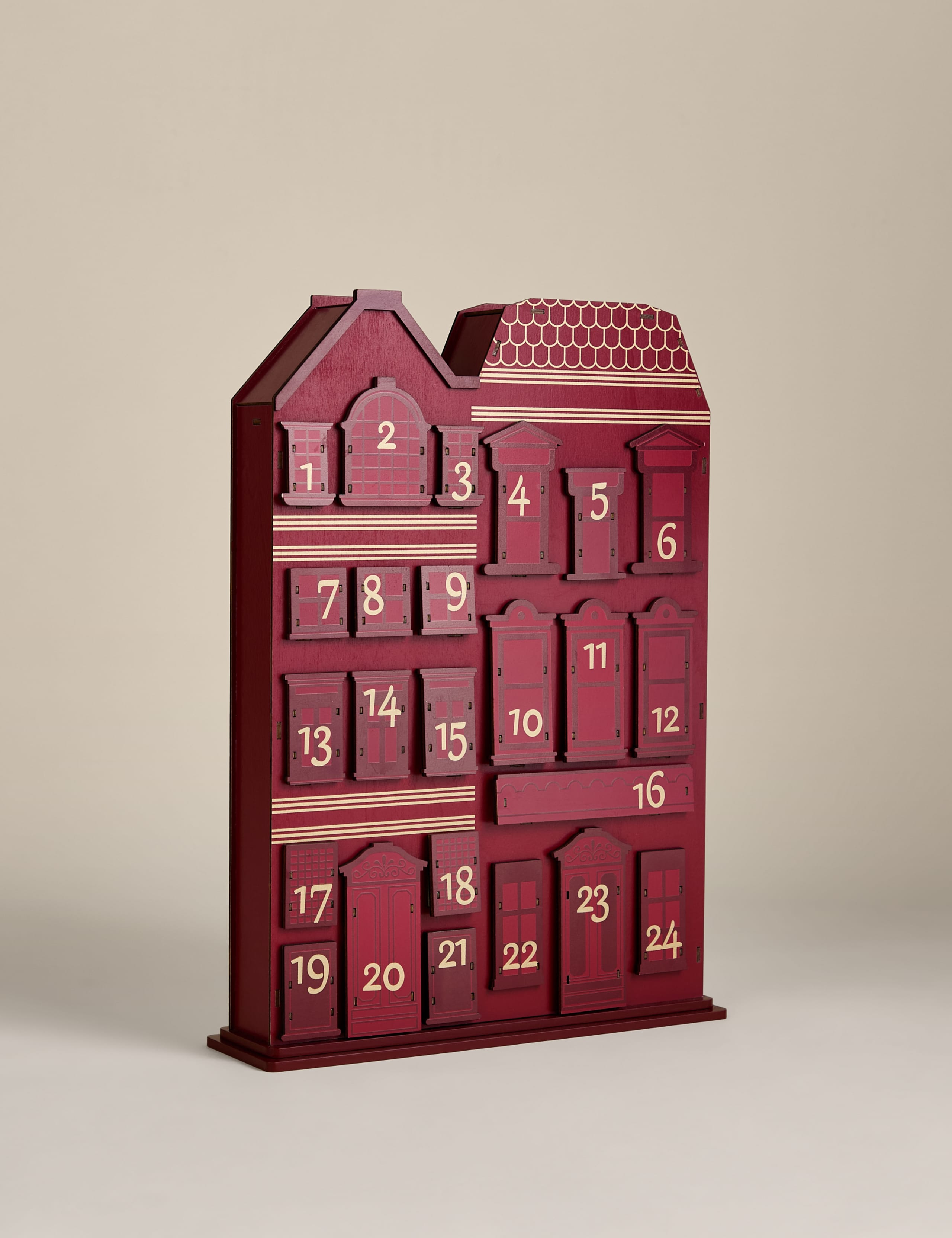 Wooden Advent Townhouse 3 of 3