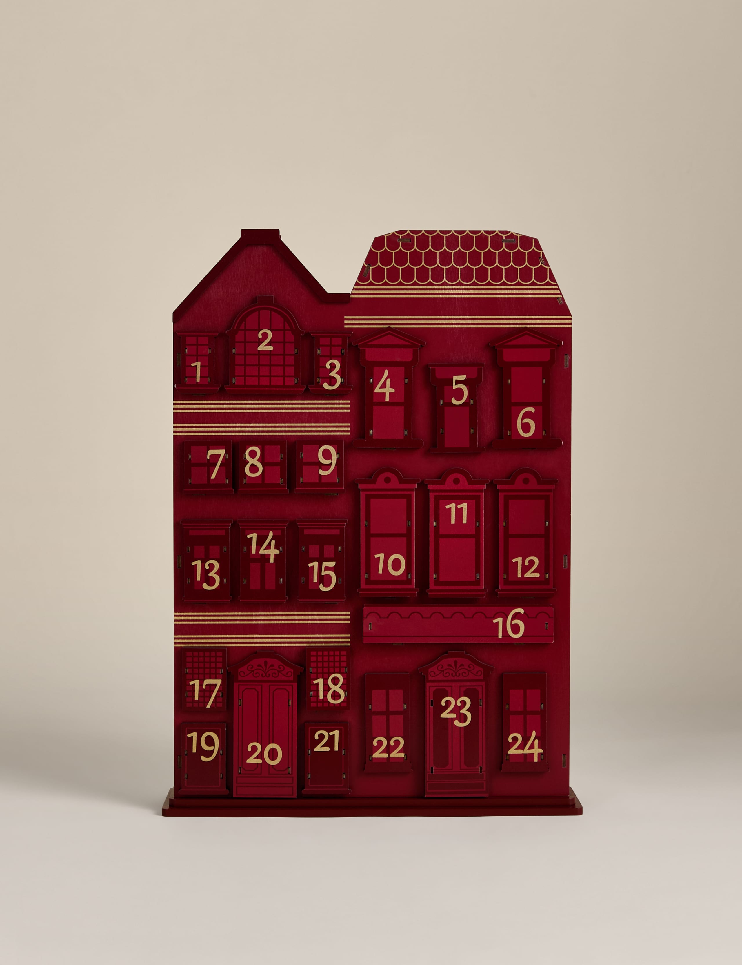 Wooden Advent Townhouse 1 of 3