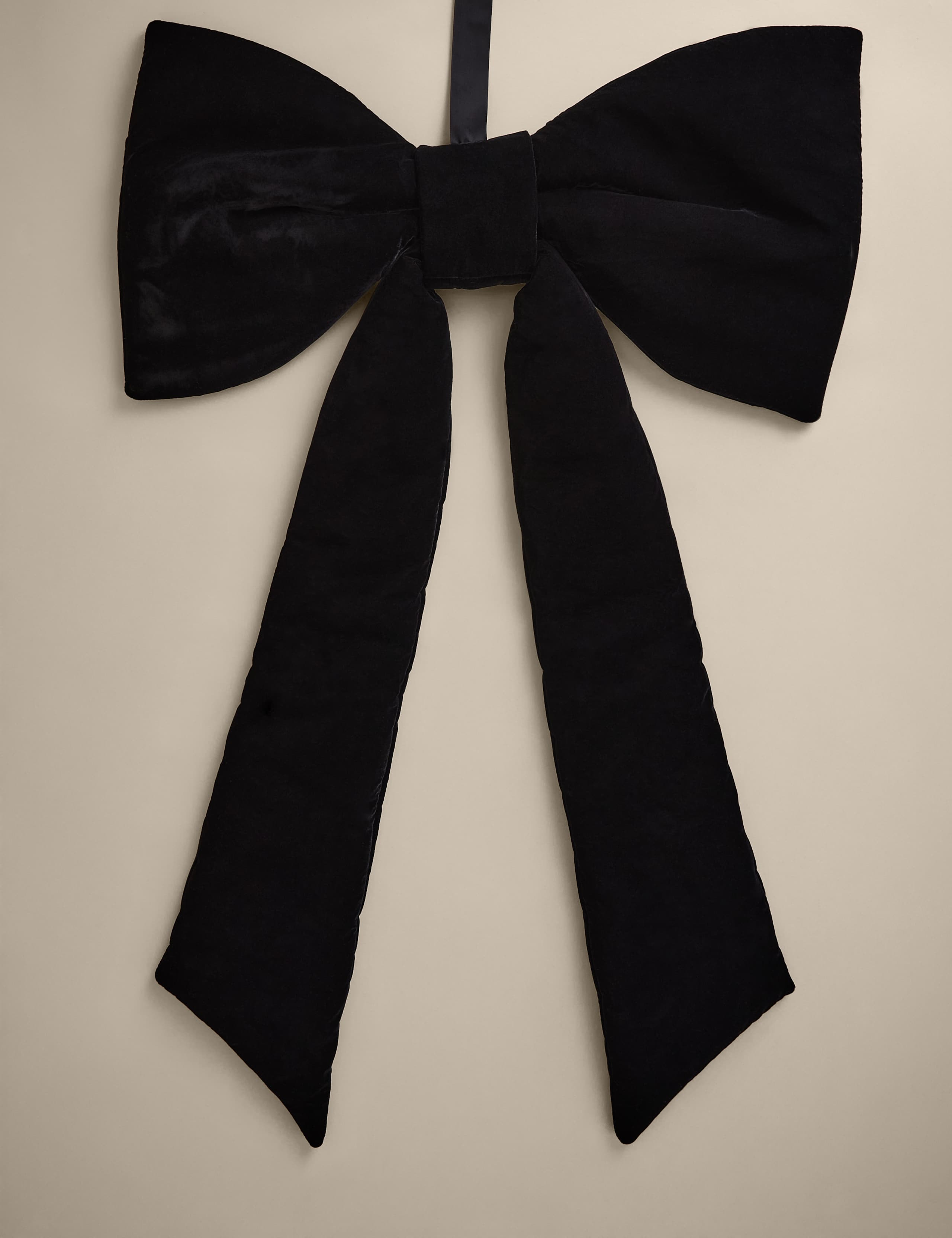 Velvet & Pearl Hanging Bow Decoration 4 of 4