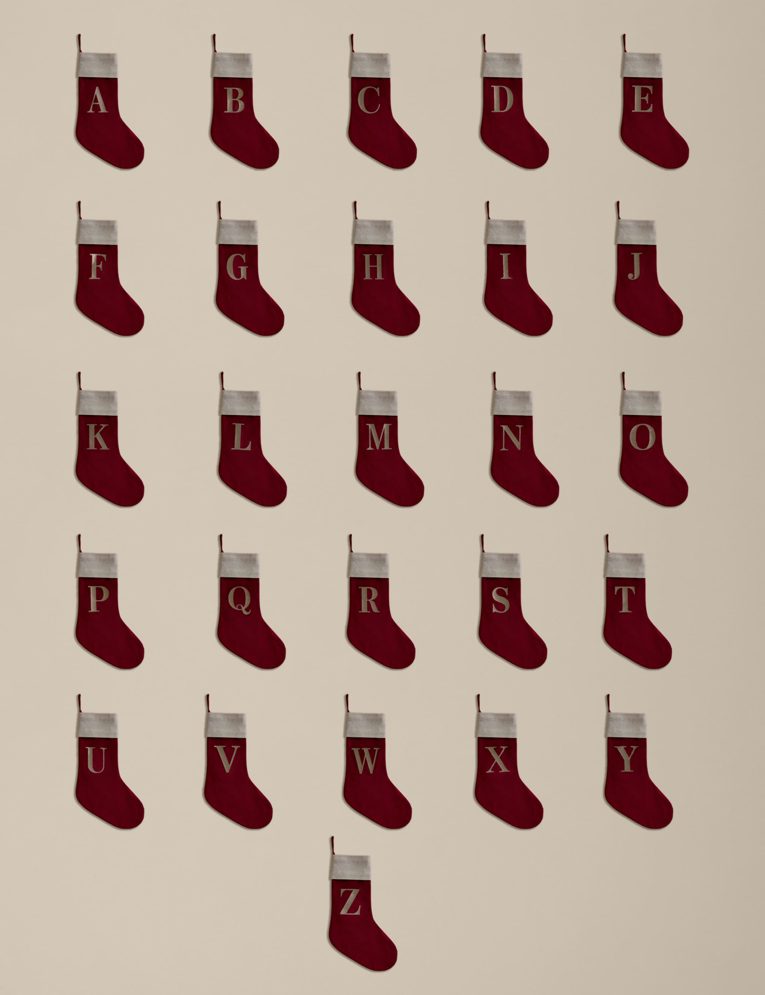 Alphabet Velvet Stocking 5 of 5