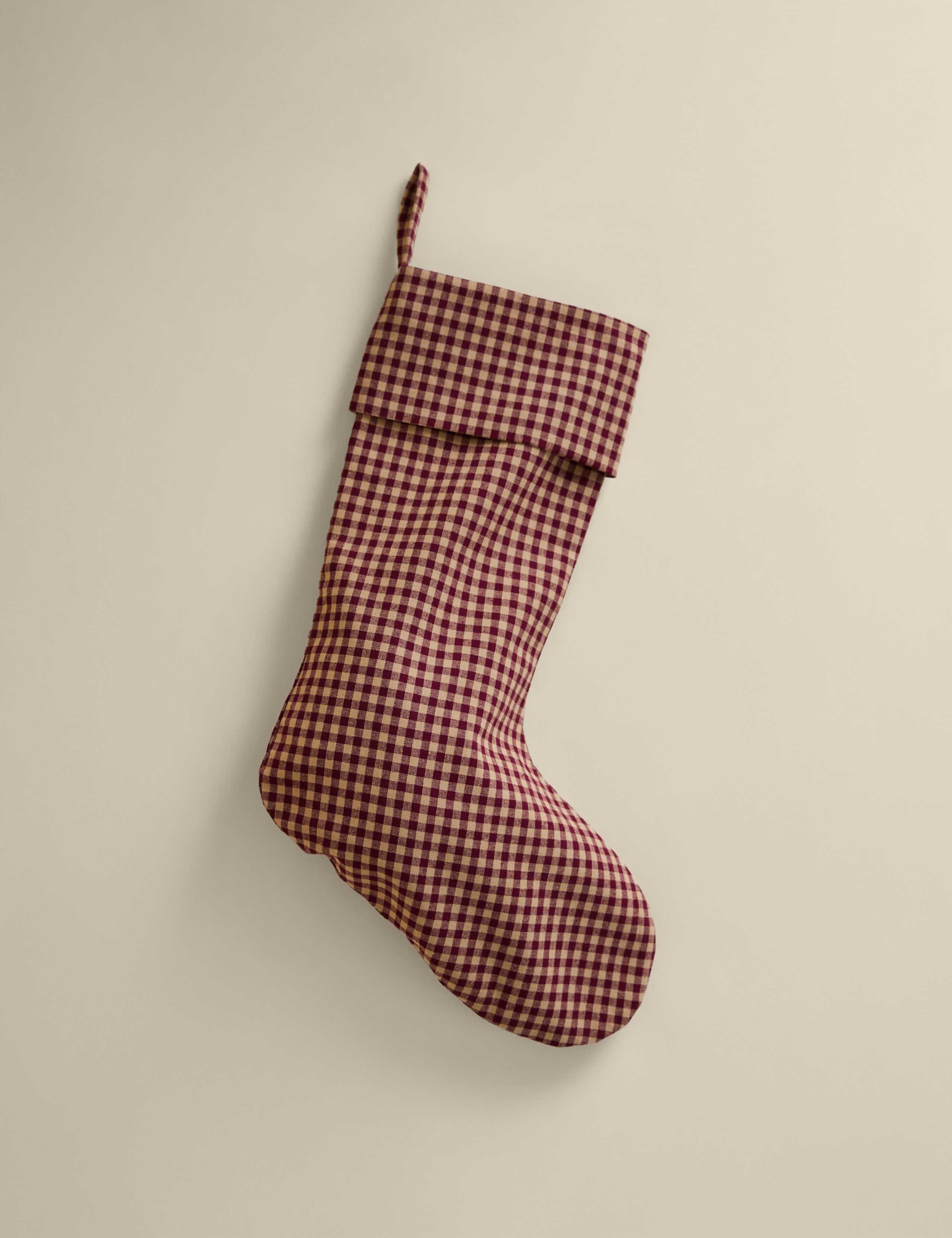 Woven Gingham Hanging Stocking 3 of 3