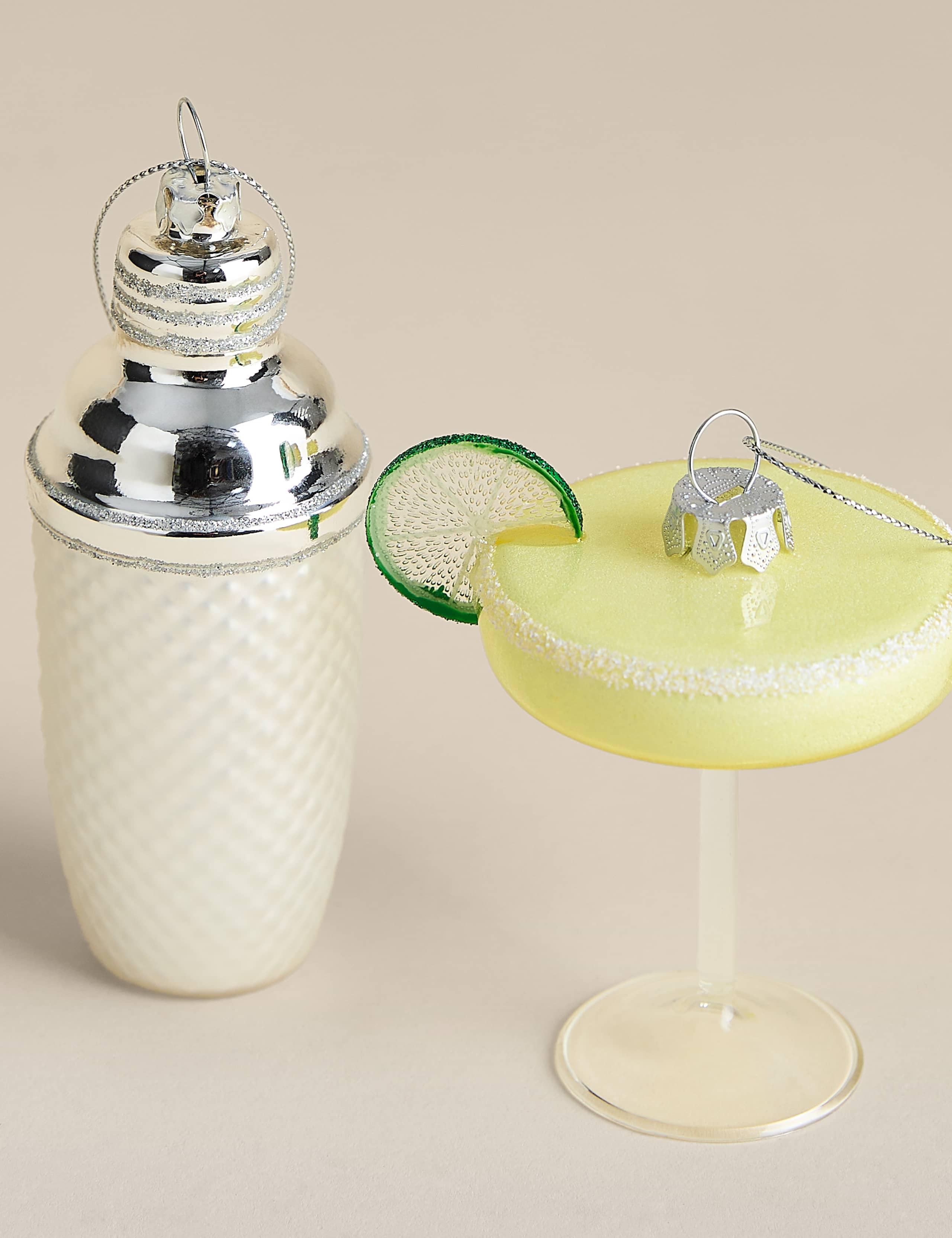 2 Pack Glass Hanging Cocktail Decorations 2 of 2