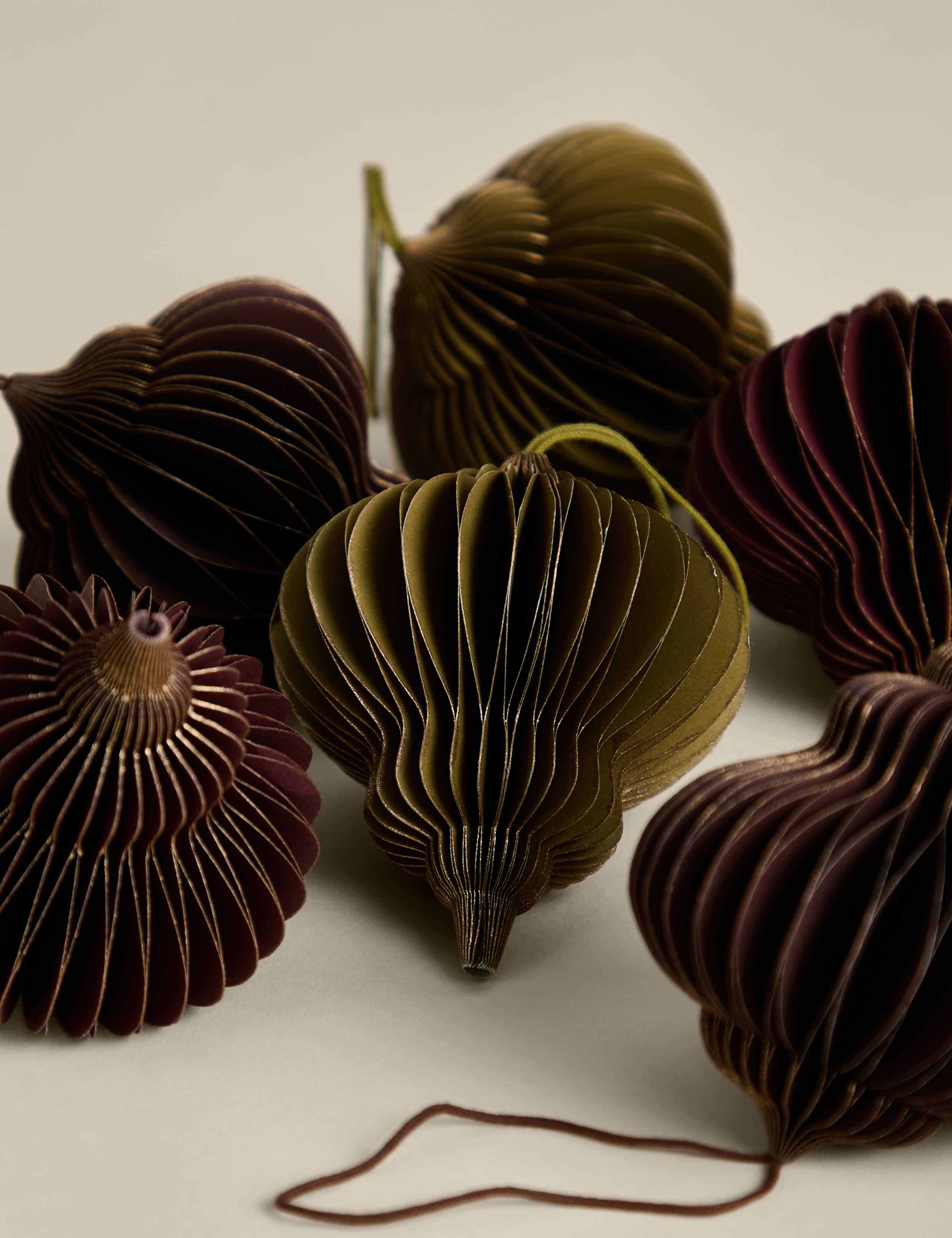 Paper Finial Baubles 6 Pack 2 of 2