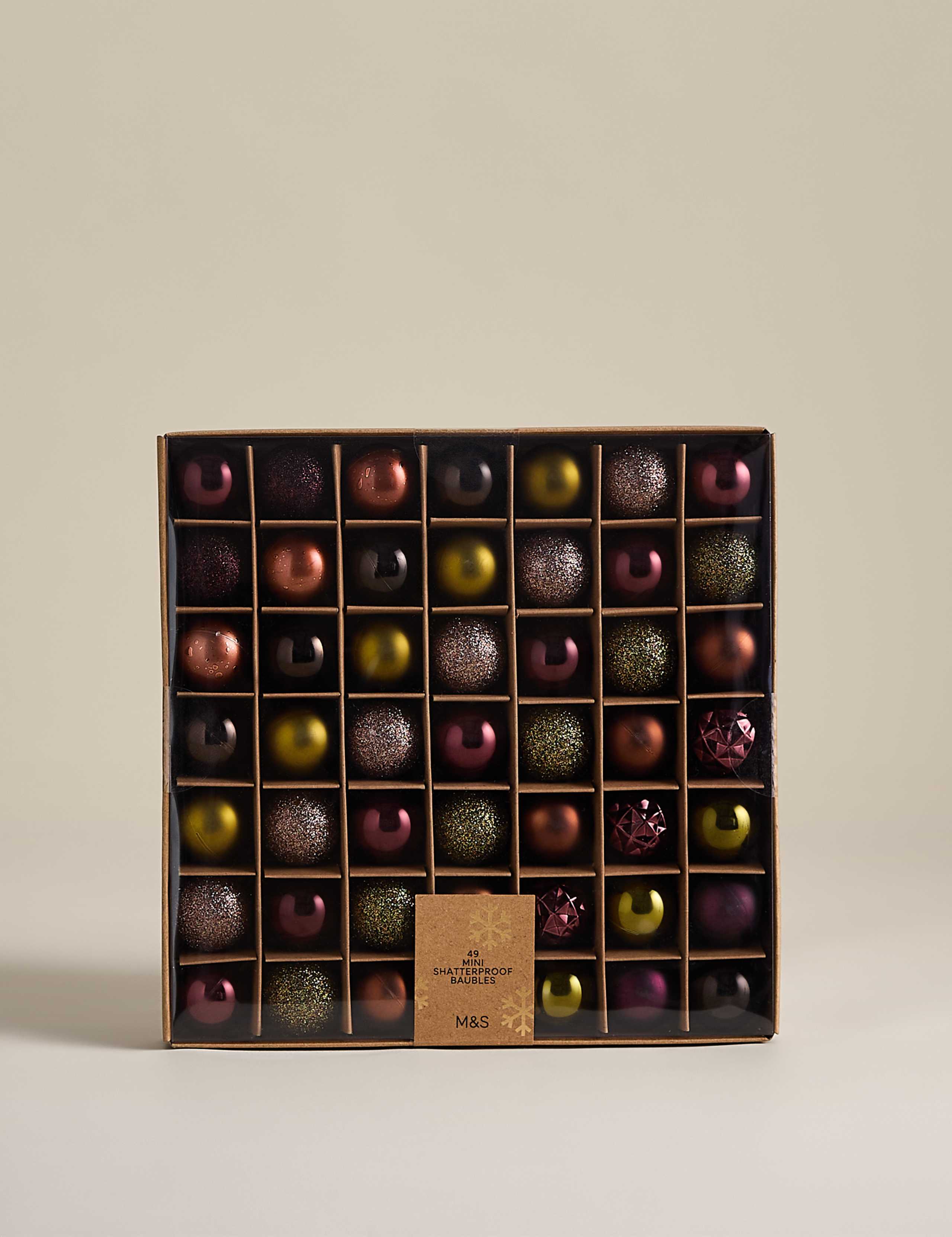 49 Pack Mini Shatterproof Baubles 2 of 3