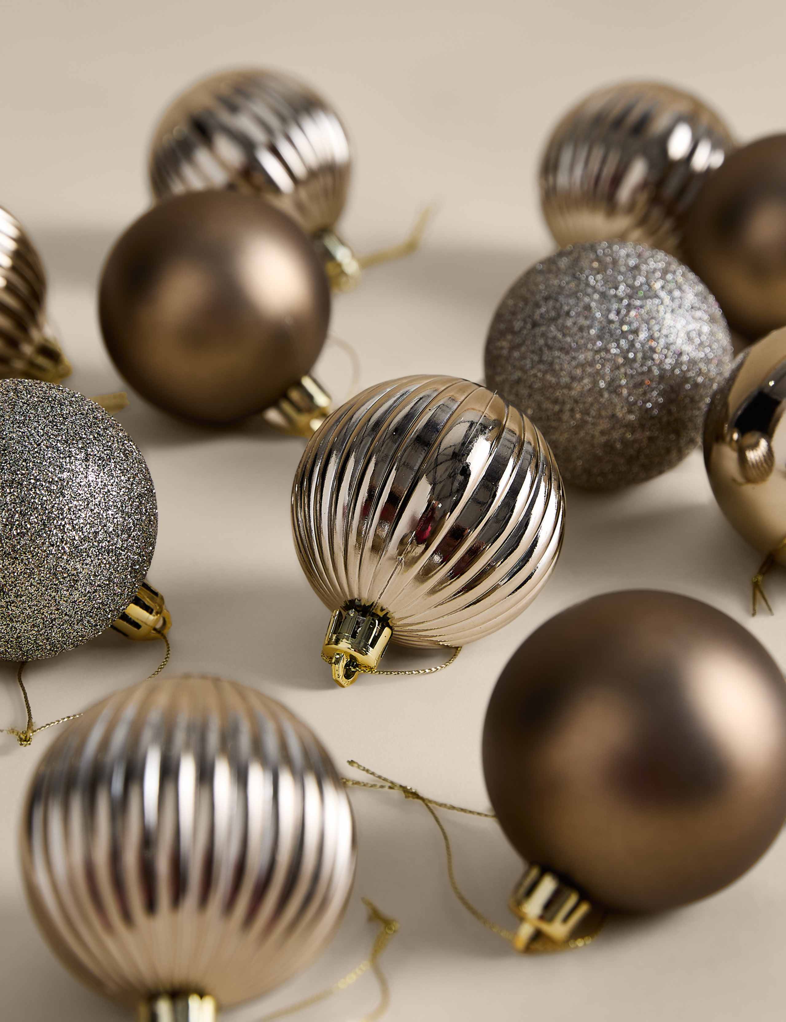 24 Pack Mixed Shatterproof Baubles 3 of 3
