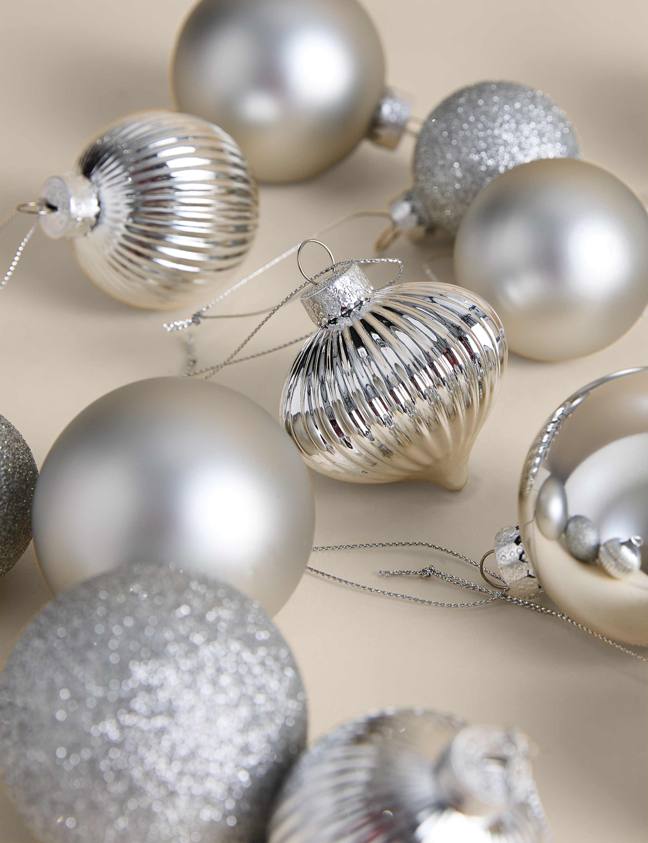 50 Pack Glass Baubles 3 of 3