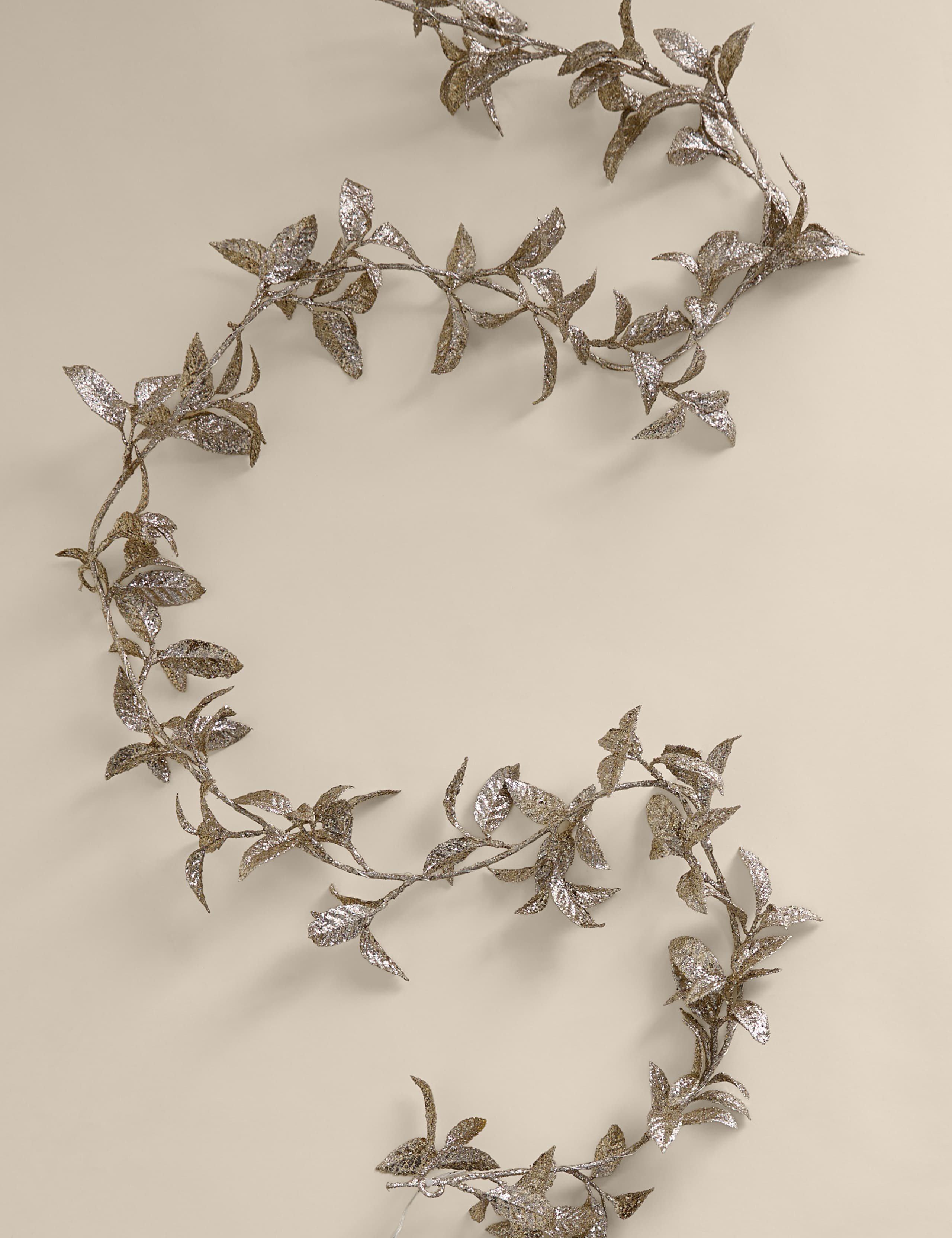 Light Up Glitter Leaf Garland 2 of 3