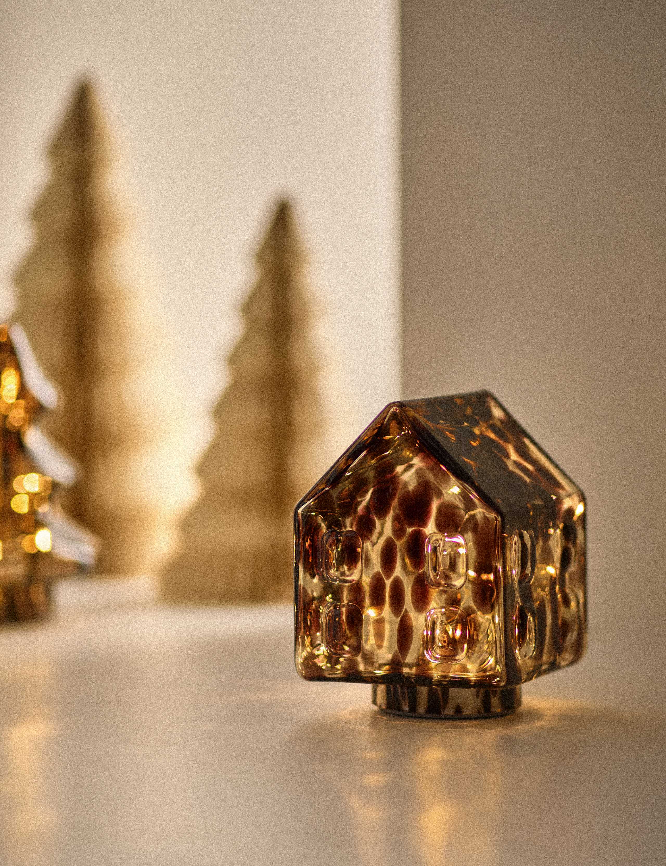 Confetti Glass Light Up House Decoration 1 of 3