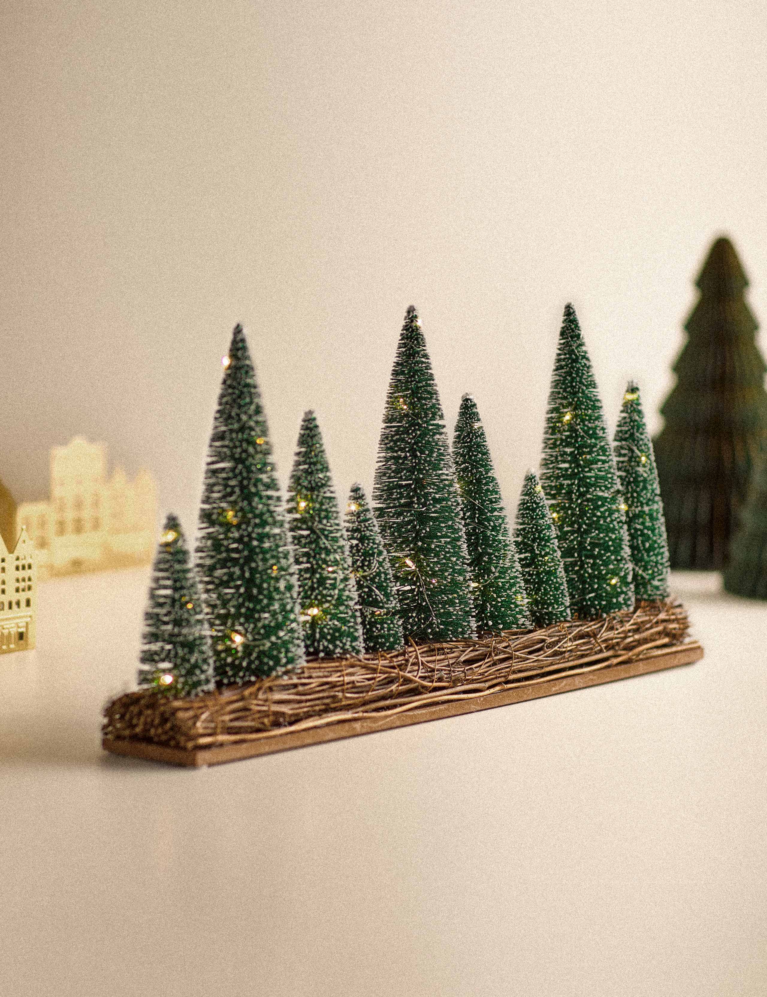 Light Up Bristle Treescape Decoration 1 of 4