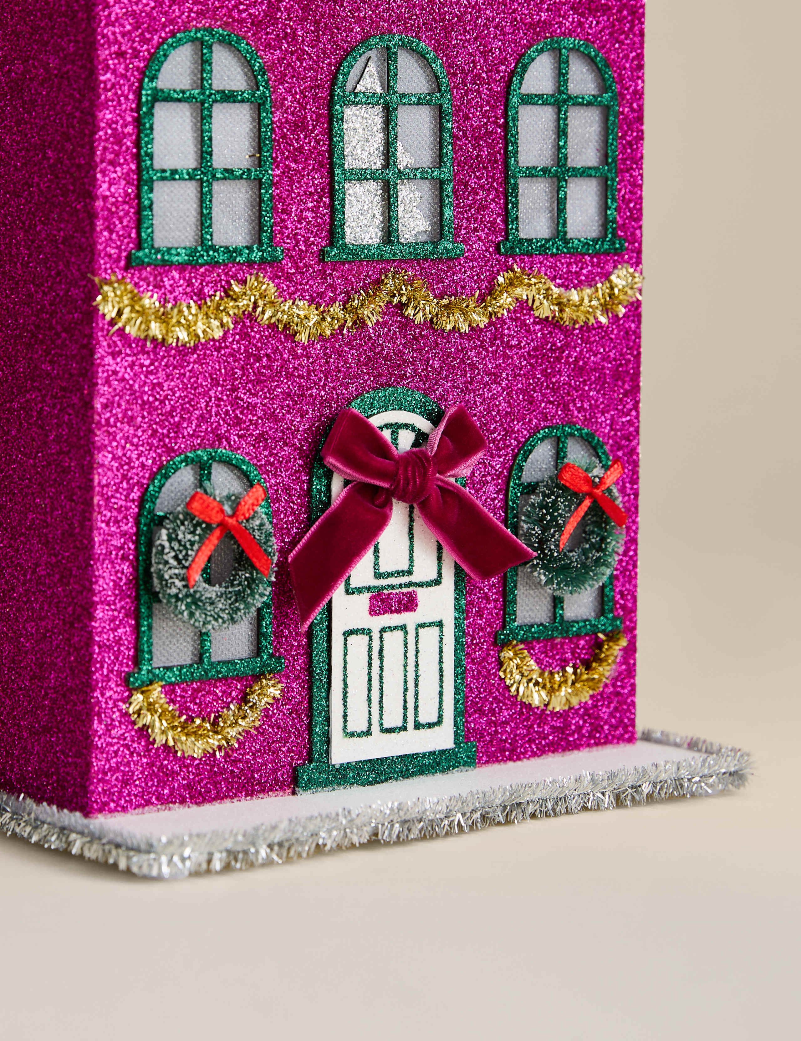 Multicoloured Paper Glitter Light Up House 2 of 3