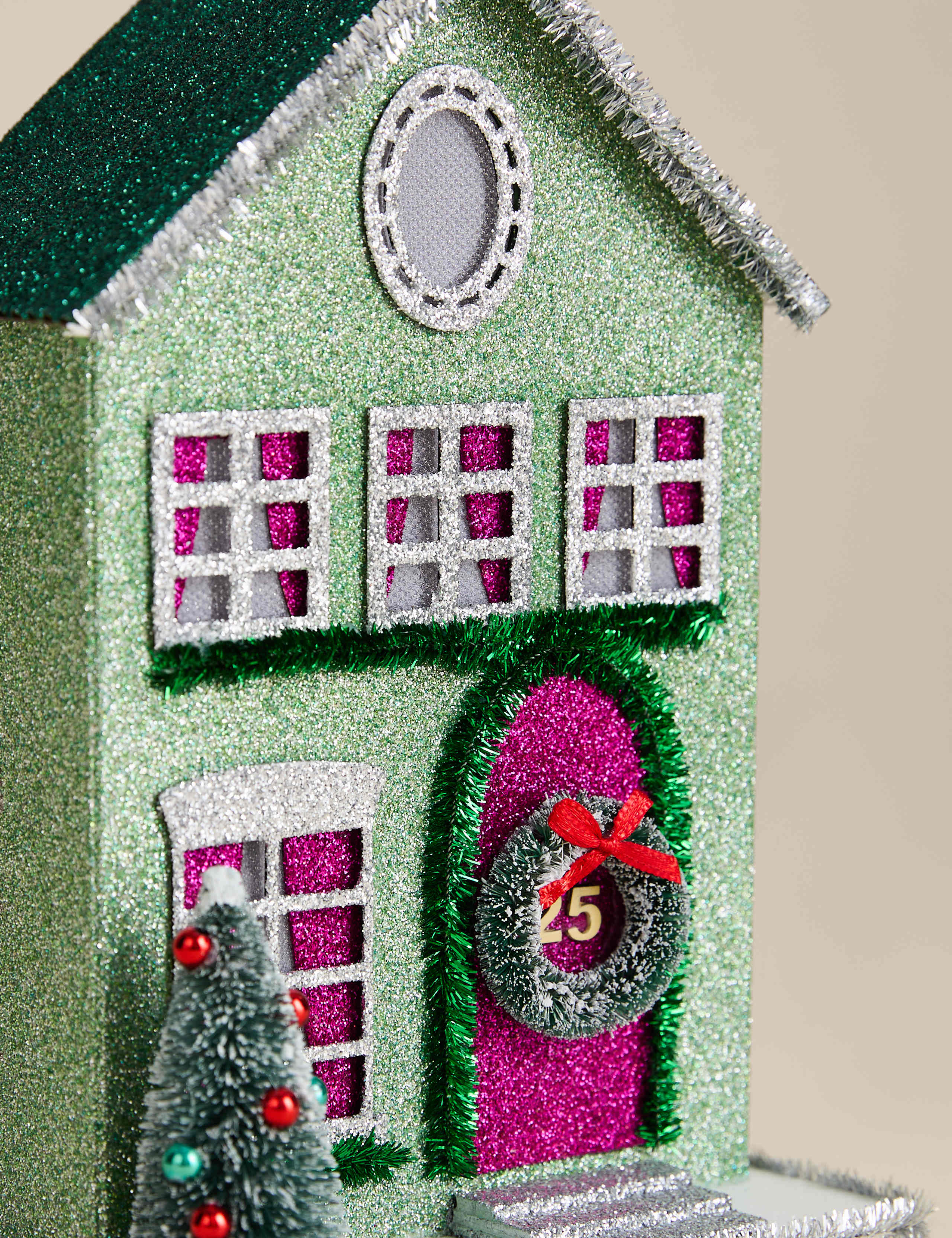 Multicoloured Paper Glitter Light Up House 2 of 3