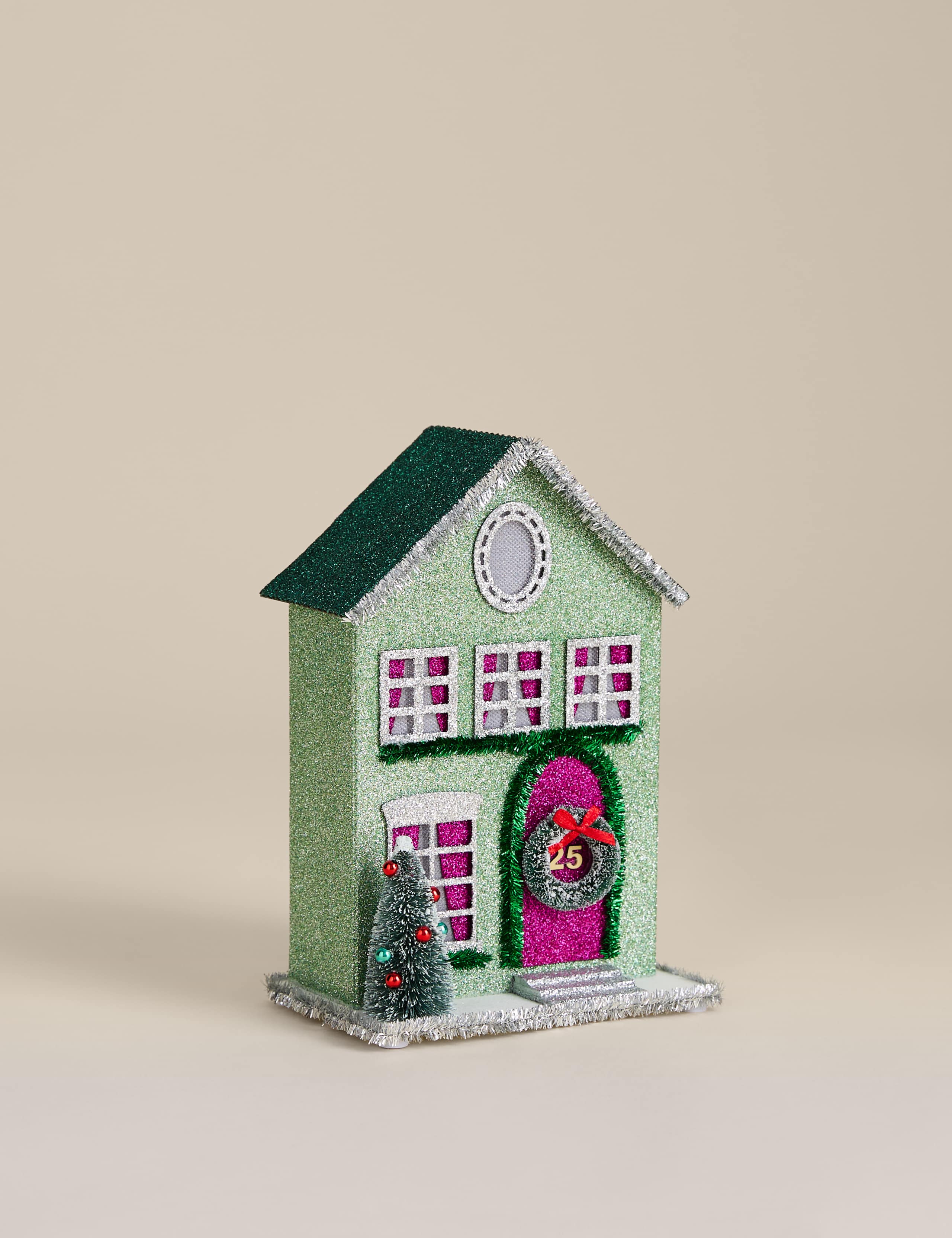 Multicoloured Paper Glitter Light Up House 3 of 3