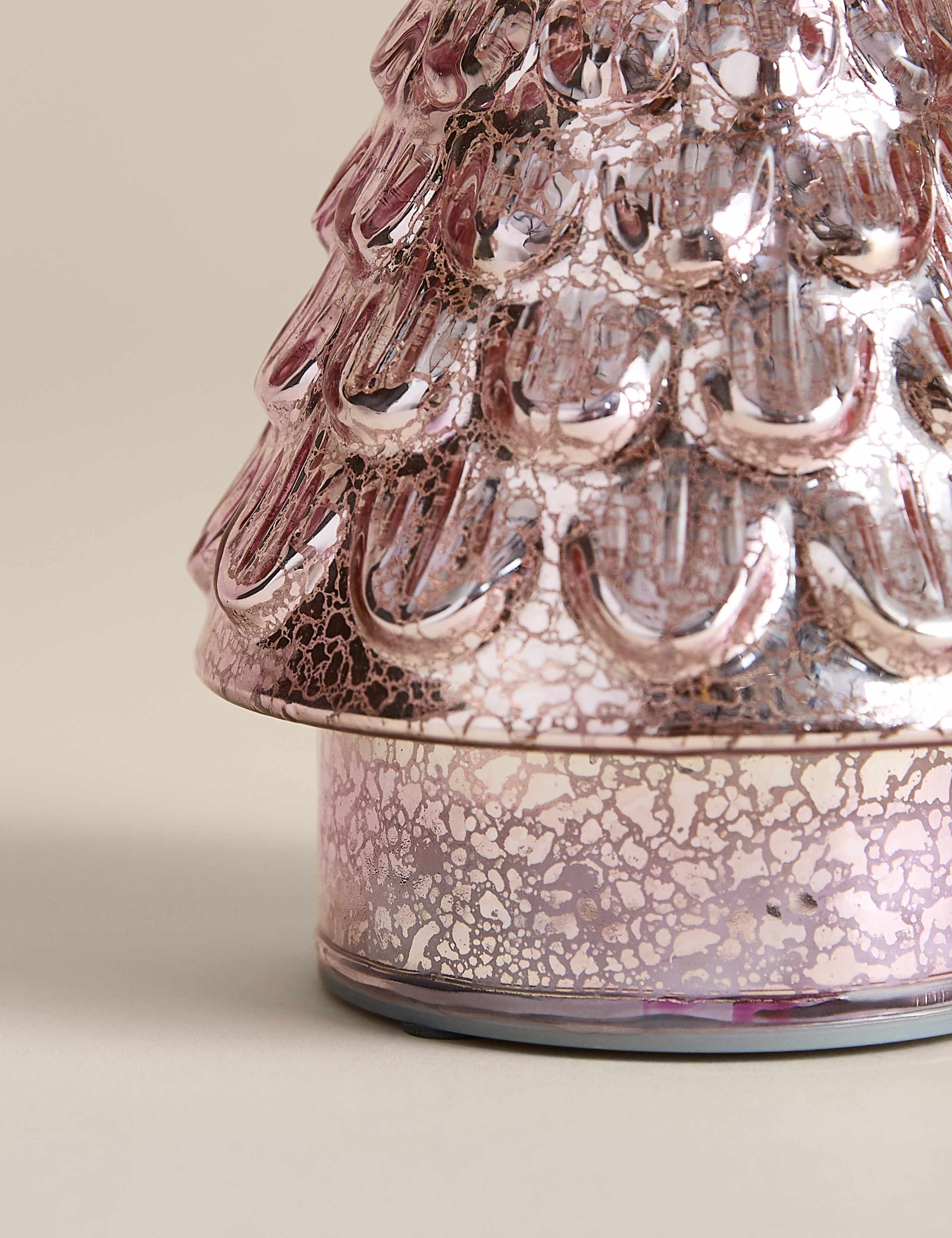 Mercury Glass Light Up Tree Decoration 3 of 4