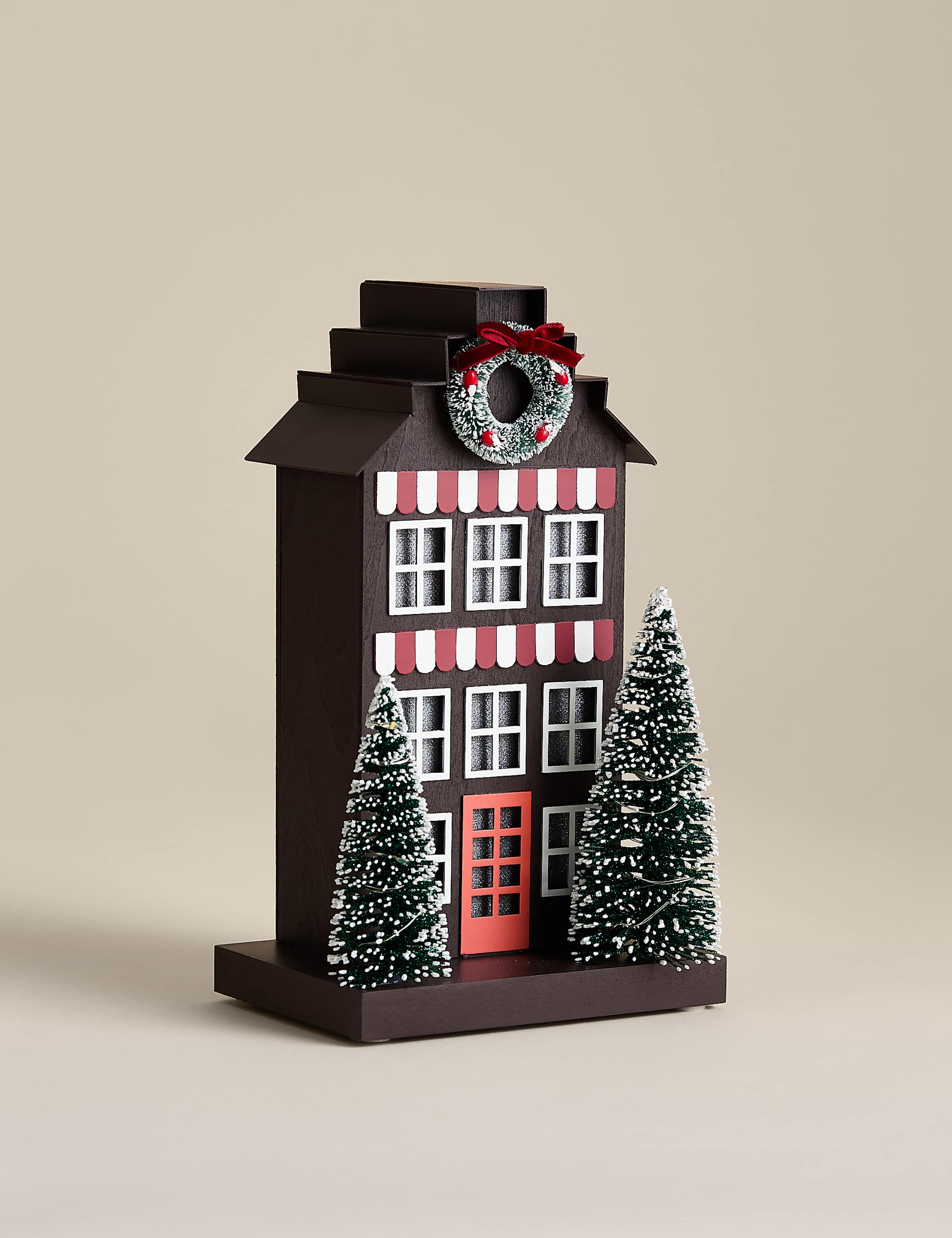 Light Up Wood House Room Decoration 4 of 4