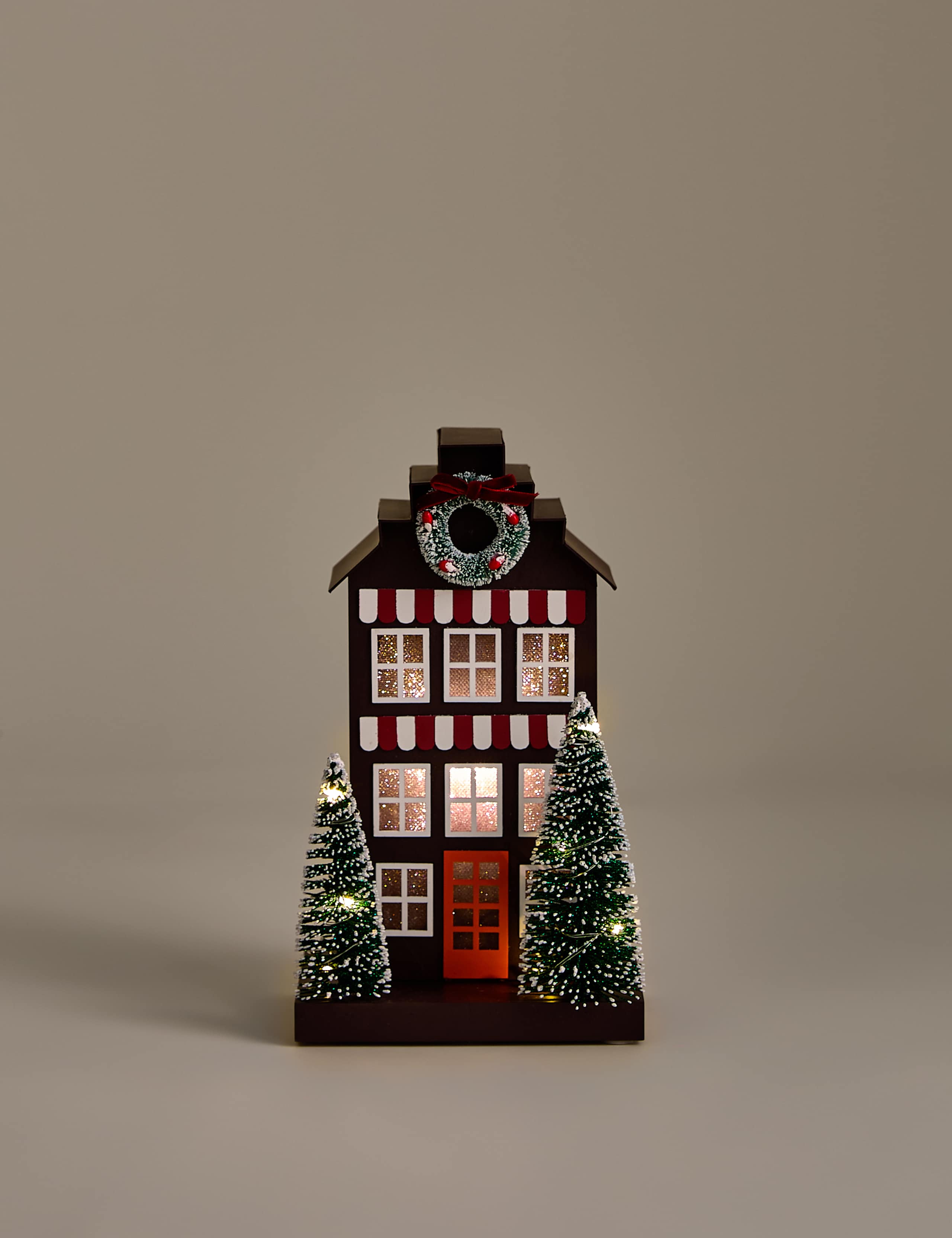 Light Up Wood House Room Decoration 2 of 4