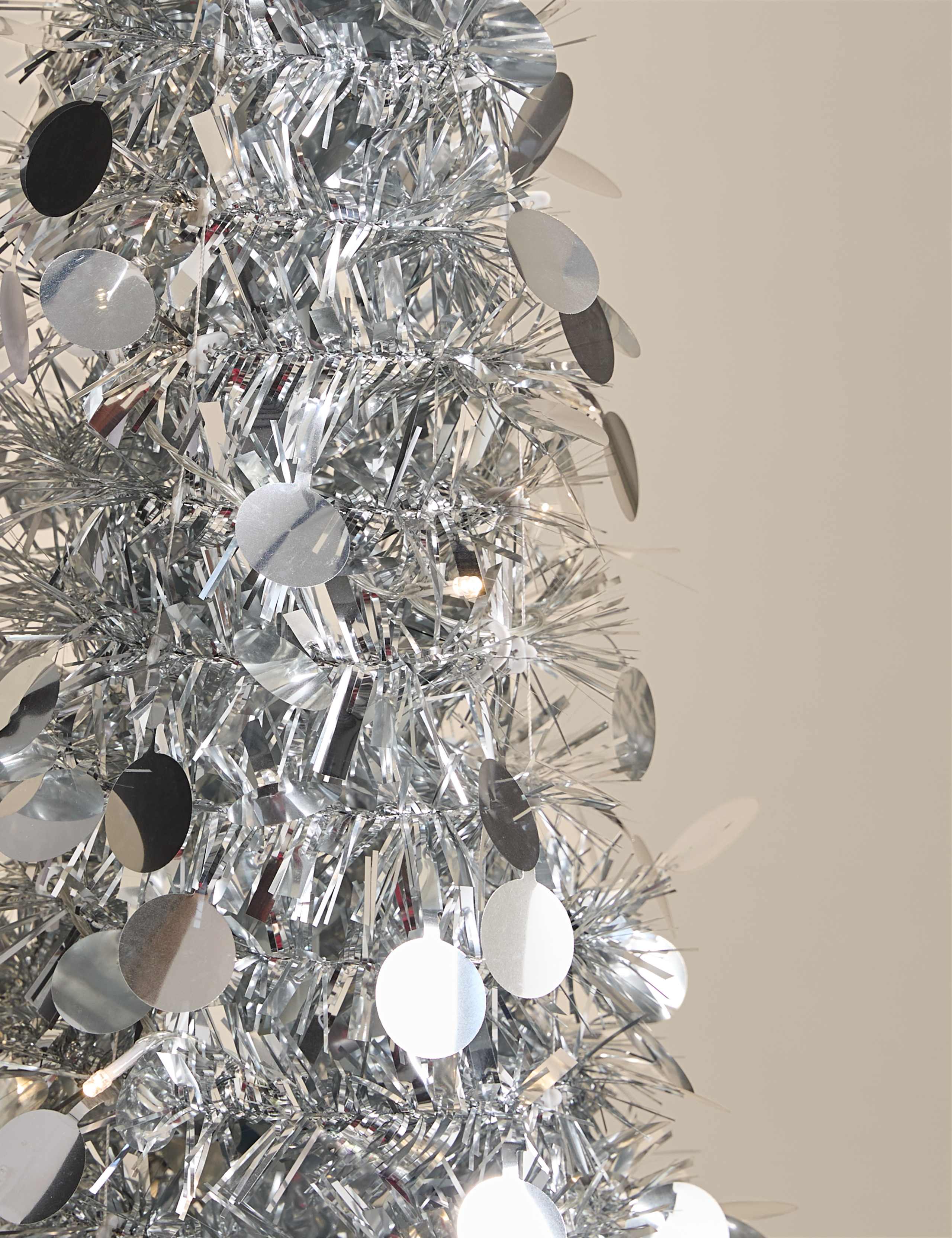 5ft Pre-Lit Tinsel Pop Up Christmas Tree 3 of 4