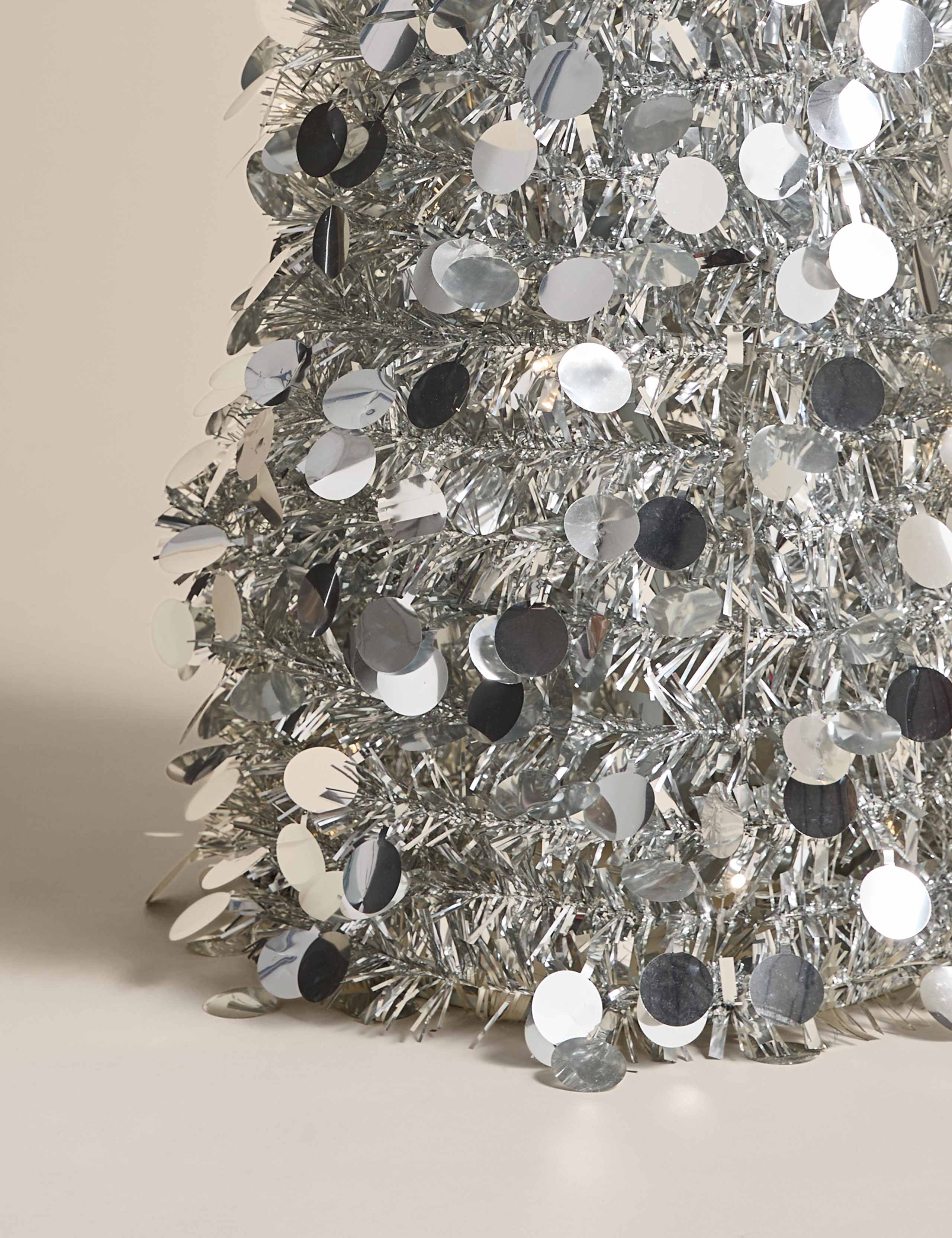 5ft Pre-Lit Tinsel Pop Up Christmas Tree 4 of 4