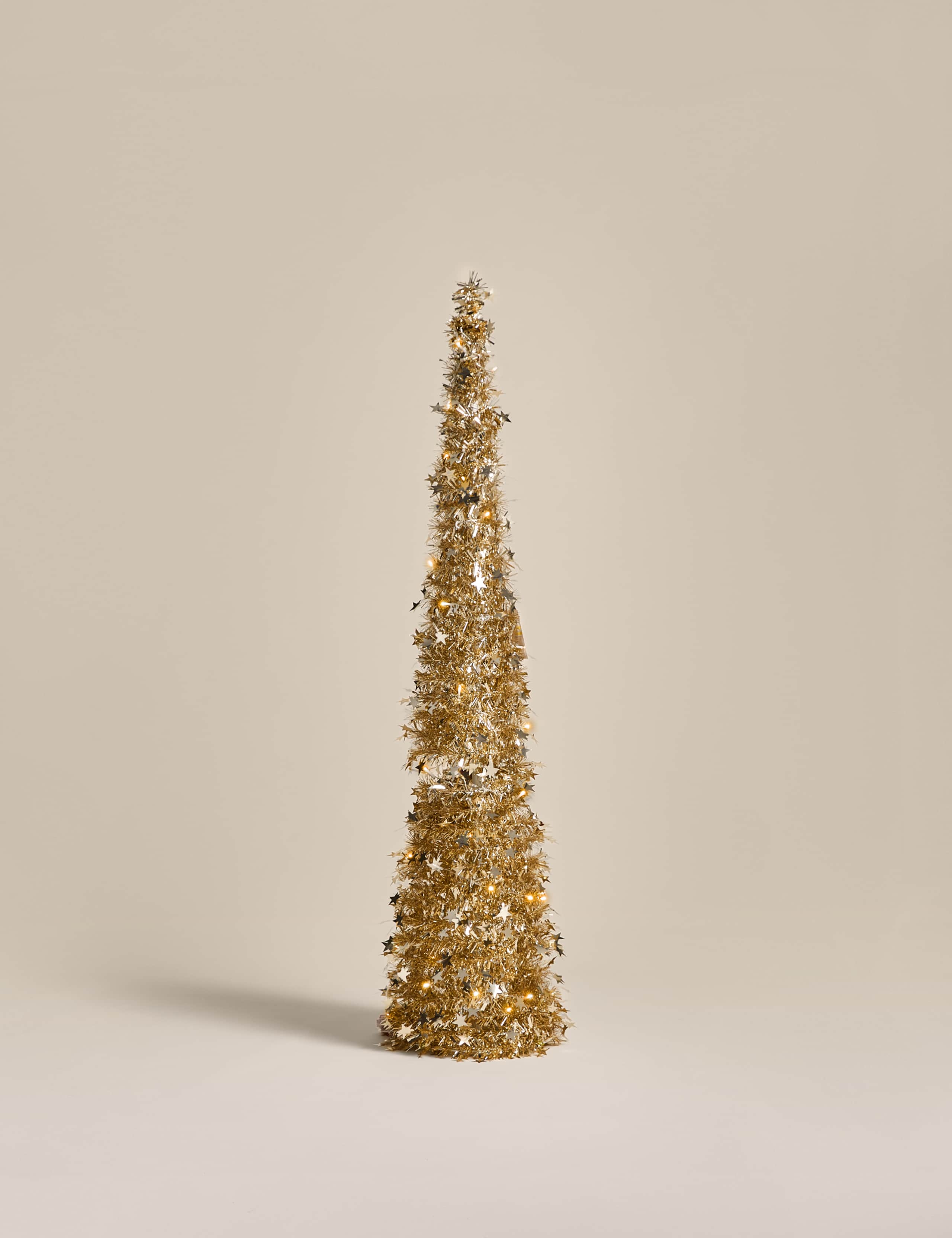 5ft Pre-Lit Tinsel Pop Up Christmas Tree 2 of 4