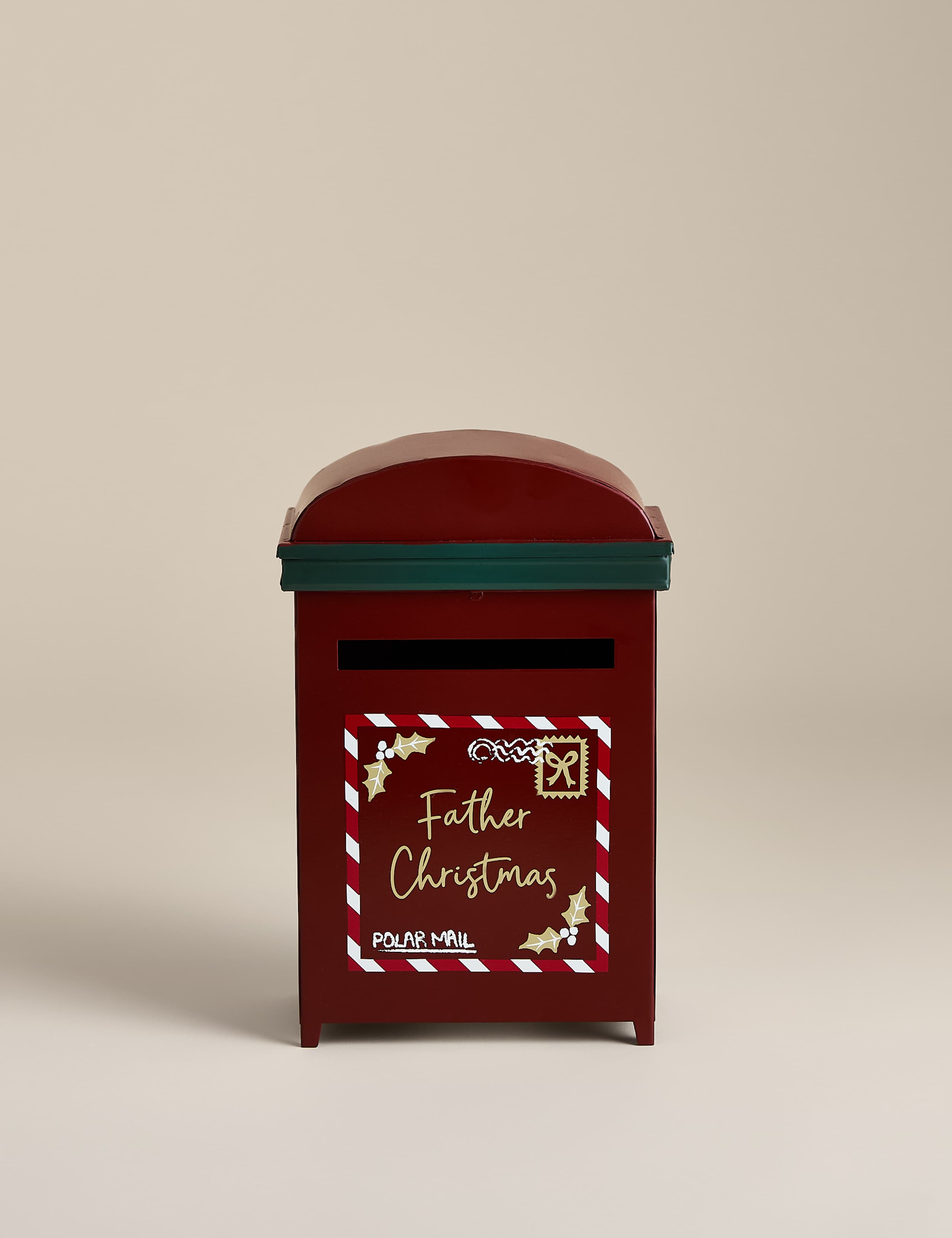 Red Metal Postbox Room Ornament 1 of 3