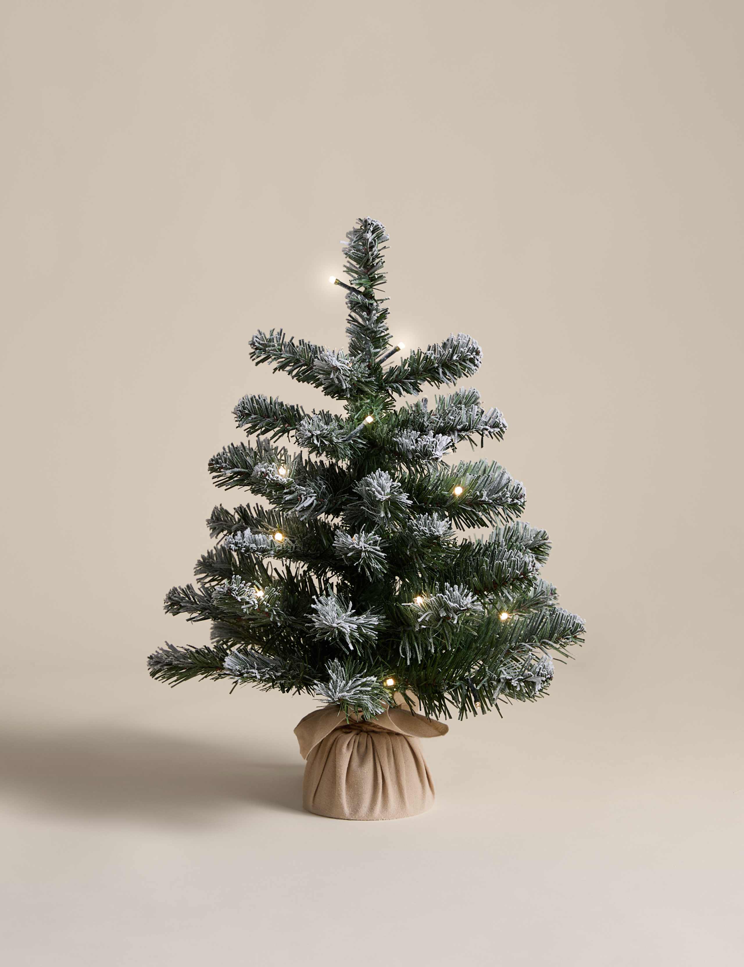 1.5ft Pre-Lit Snowy Christmas Tree 1 of 3