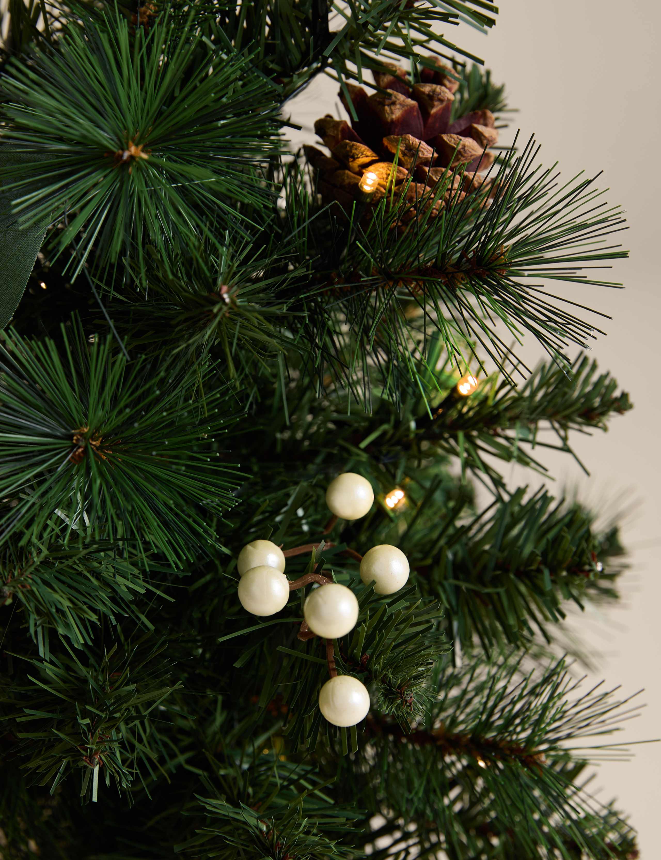 1.5ft Pre-Lit White Berries Christmas Tree 2 of 3