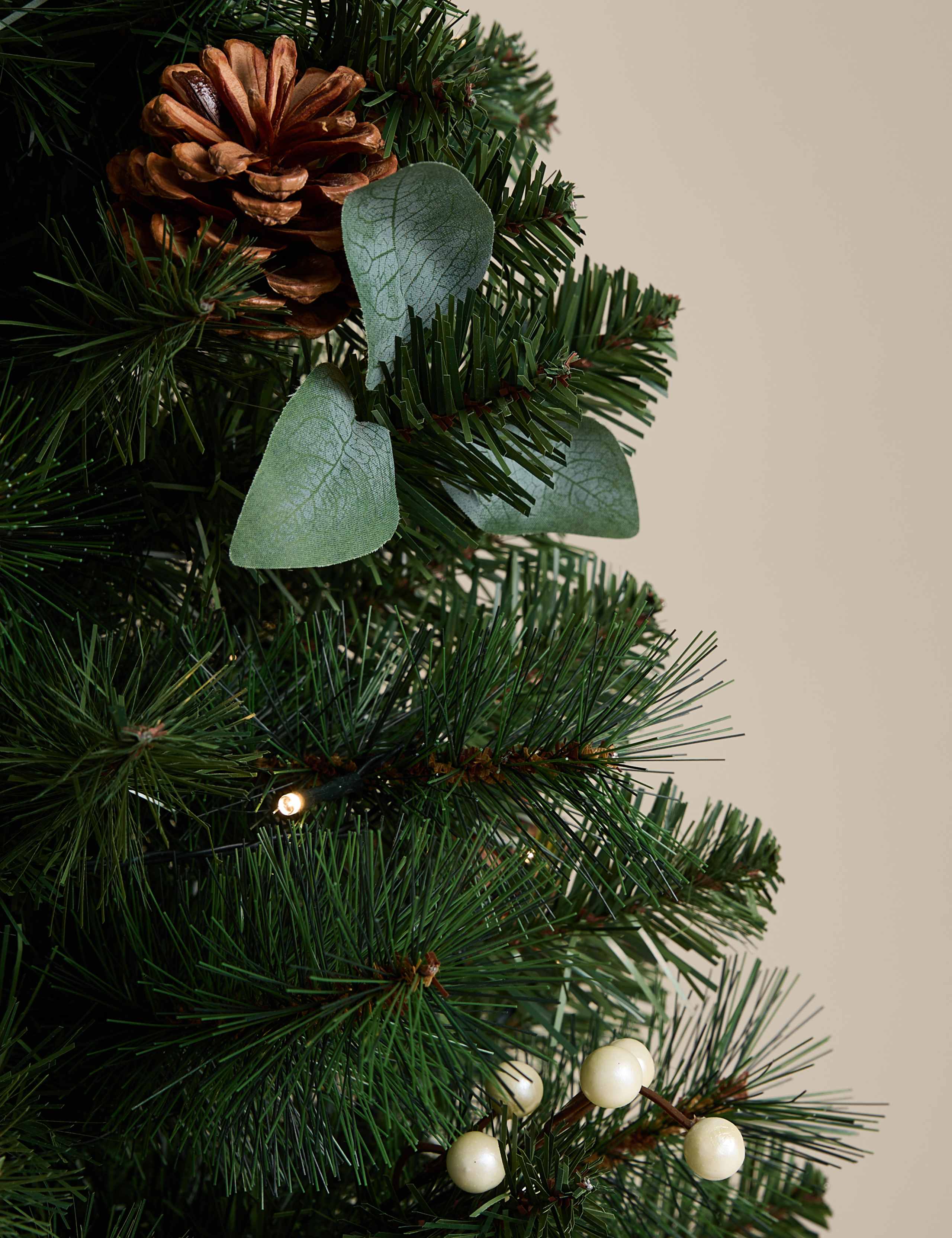 3ft Pre-Lit White Berries Christmas Tree 2 of 3