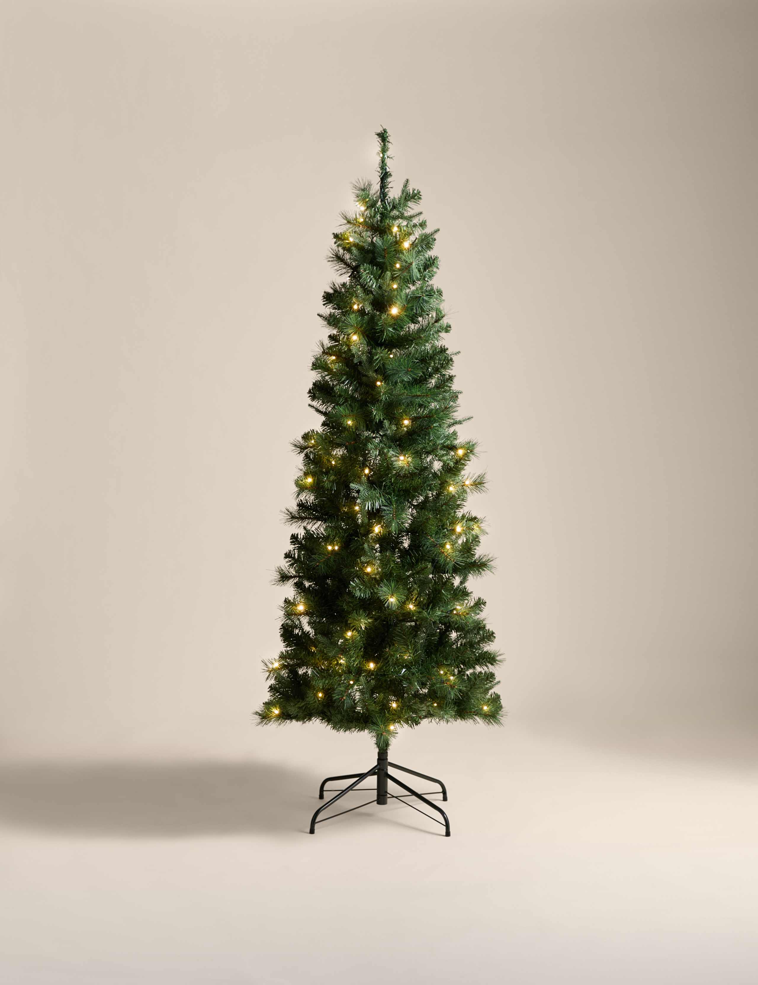 6ft Pre-Lit Slim Monterey and Scots Pine Christmas Tree 2 of 6