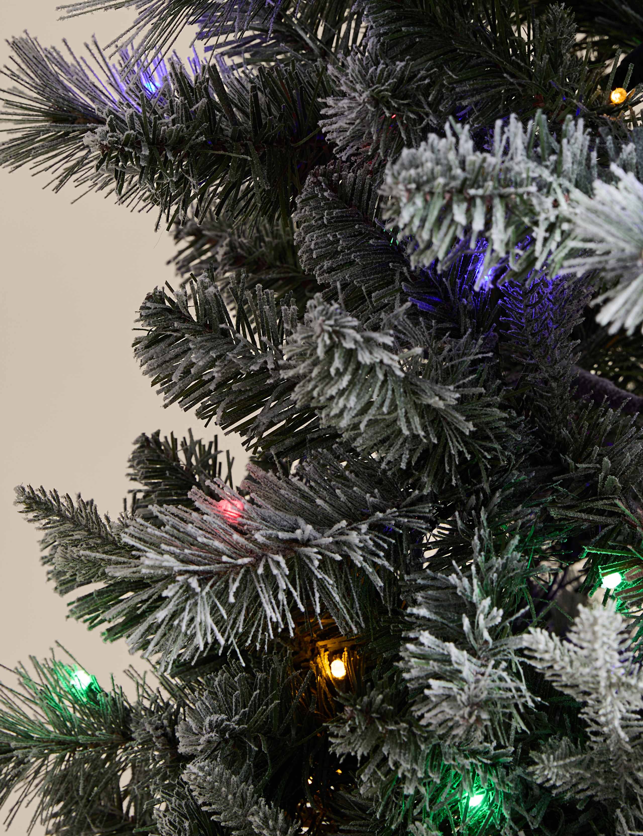 6ft Pre-Lit Slim Snowy Monterey Scots Pine Christmas Tree 3 of 5