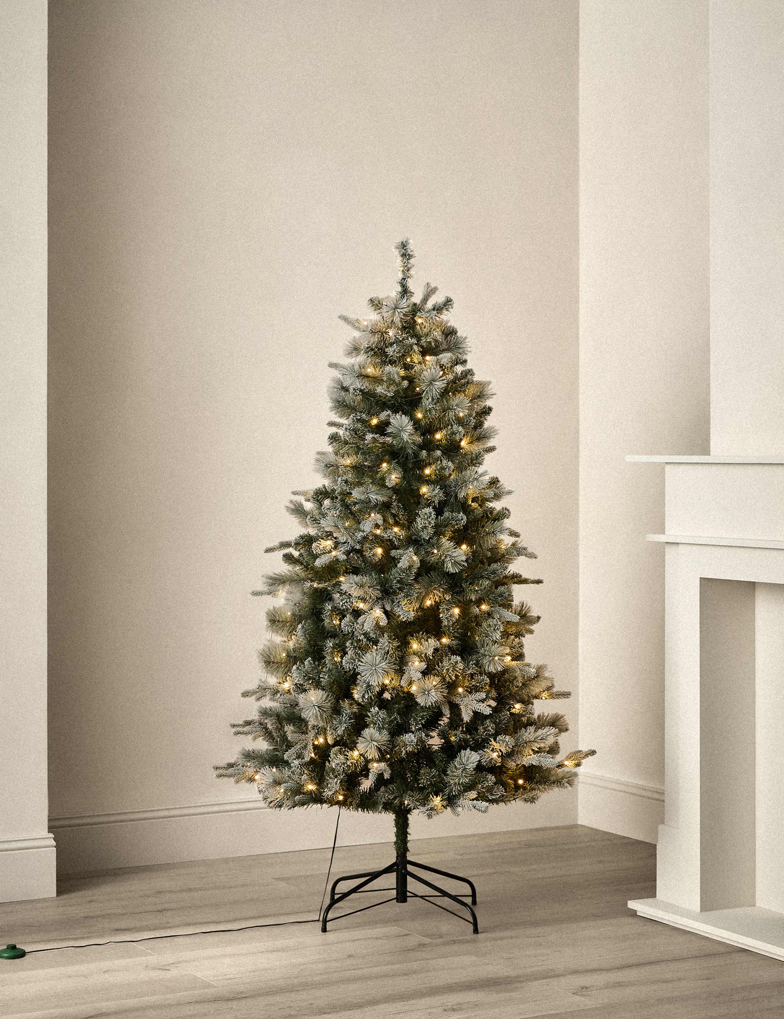 6ft Pre-Lit Snowy Monterey and Scots Pine Christmas Tree 1 of 6