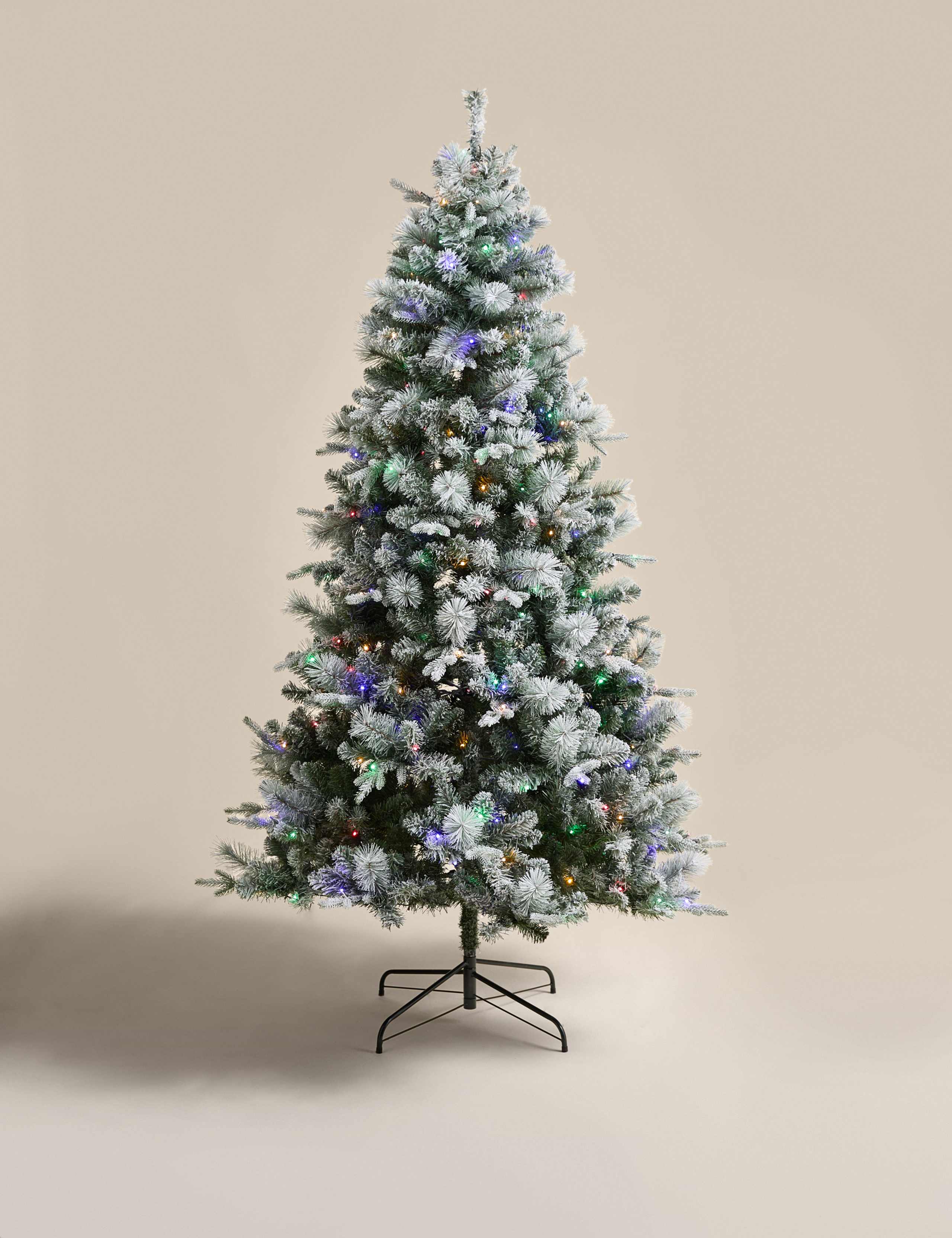 7ft Pre-Lit Snowy Monterey and Scots Pine Christmas Tree 4 of 5