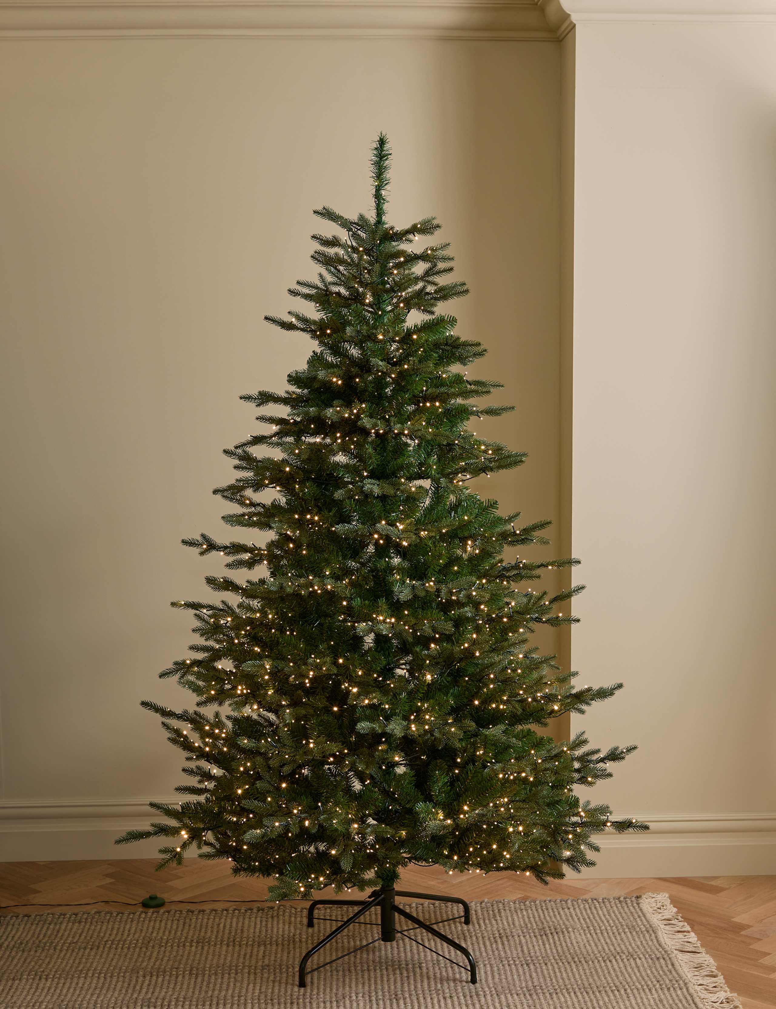 7ft Pre Lit Grand Fir Christmas Tree 1 of 4