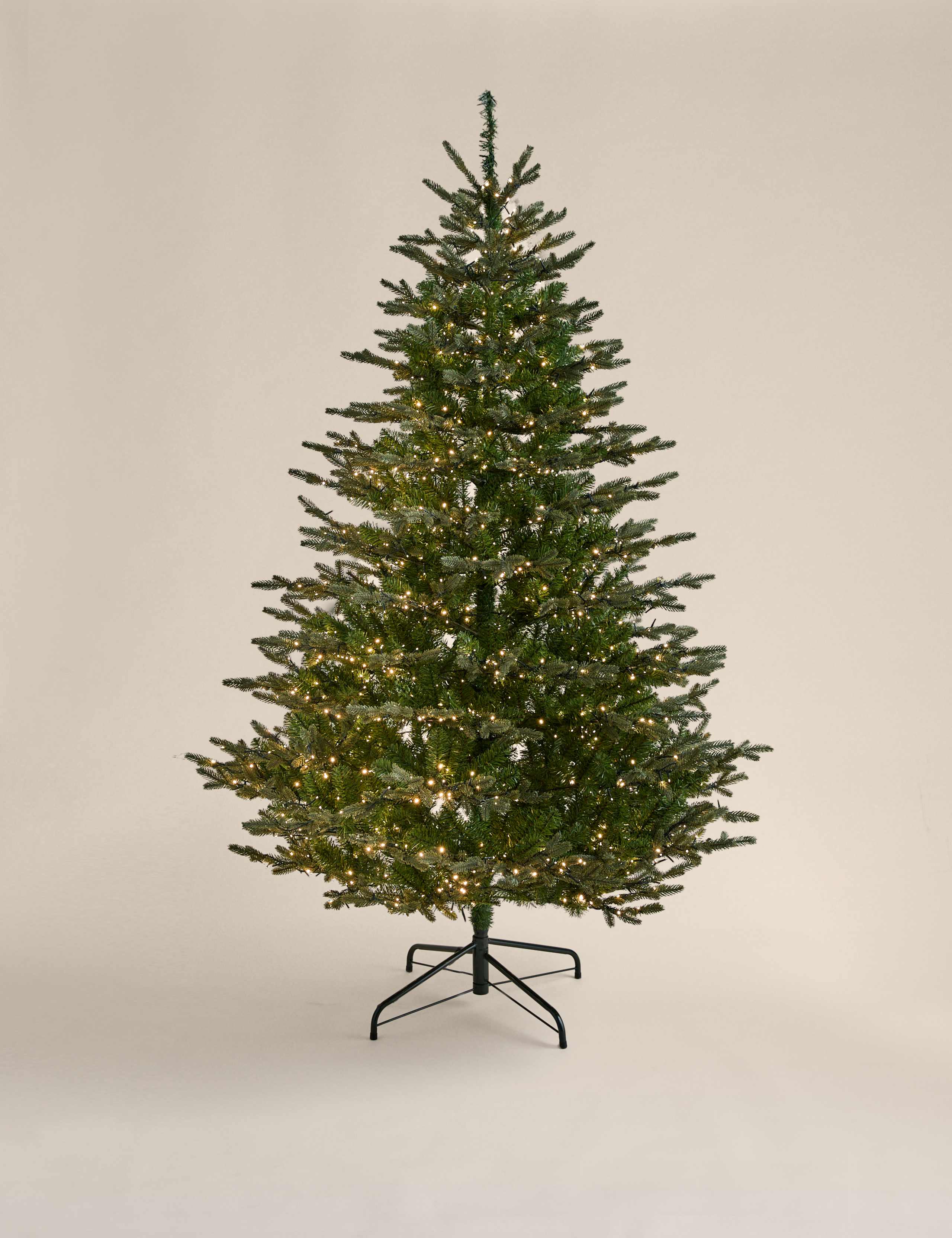7ft Pre Lit Grand Fir Christmas Tree 2 of 4
