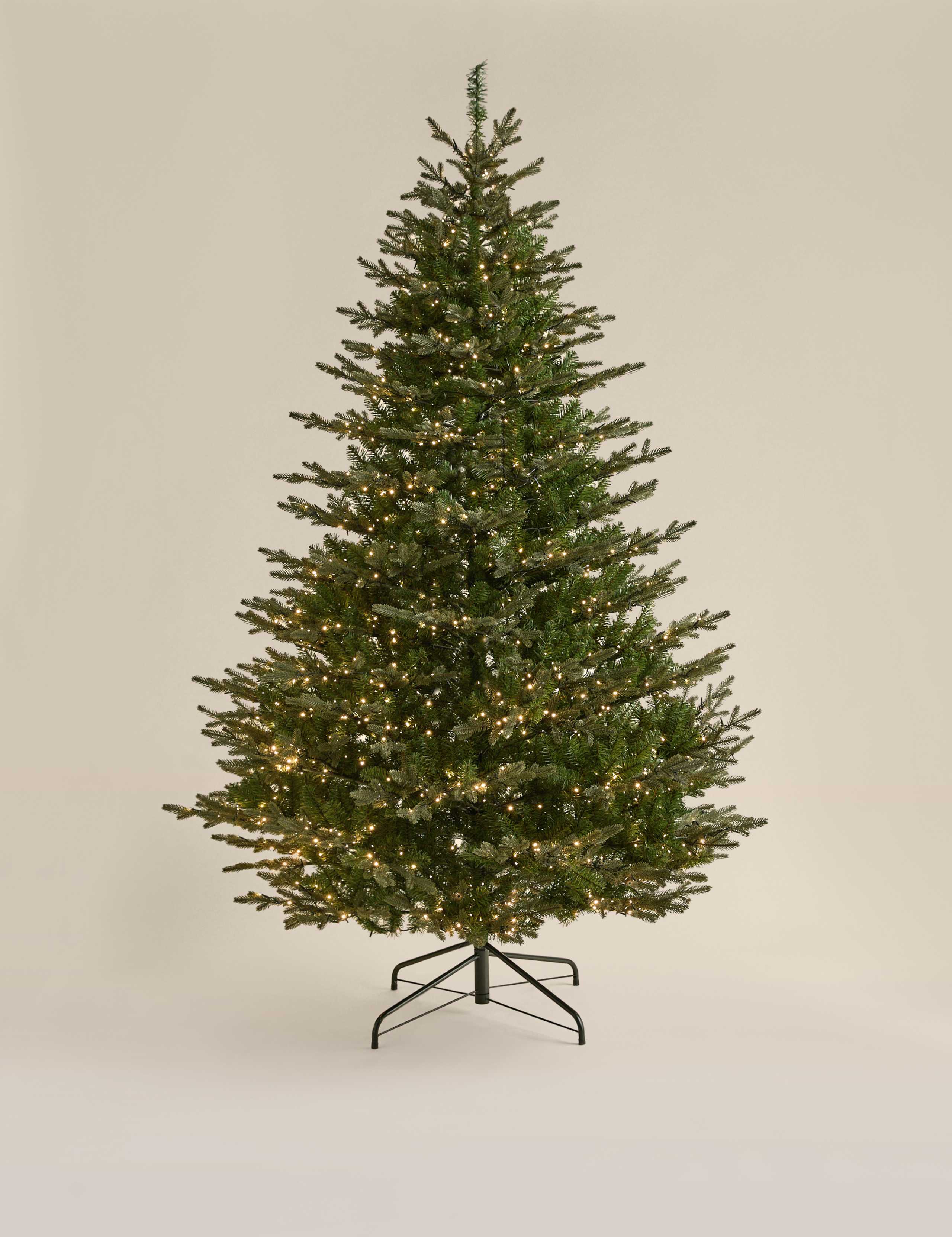 8ft Pre Lit Grand Fir Christmas Tree 2 of 4