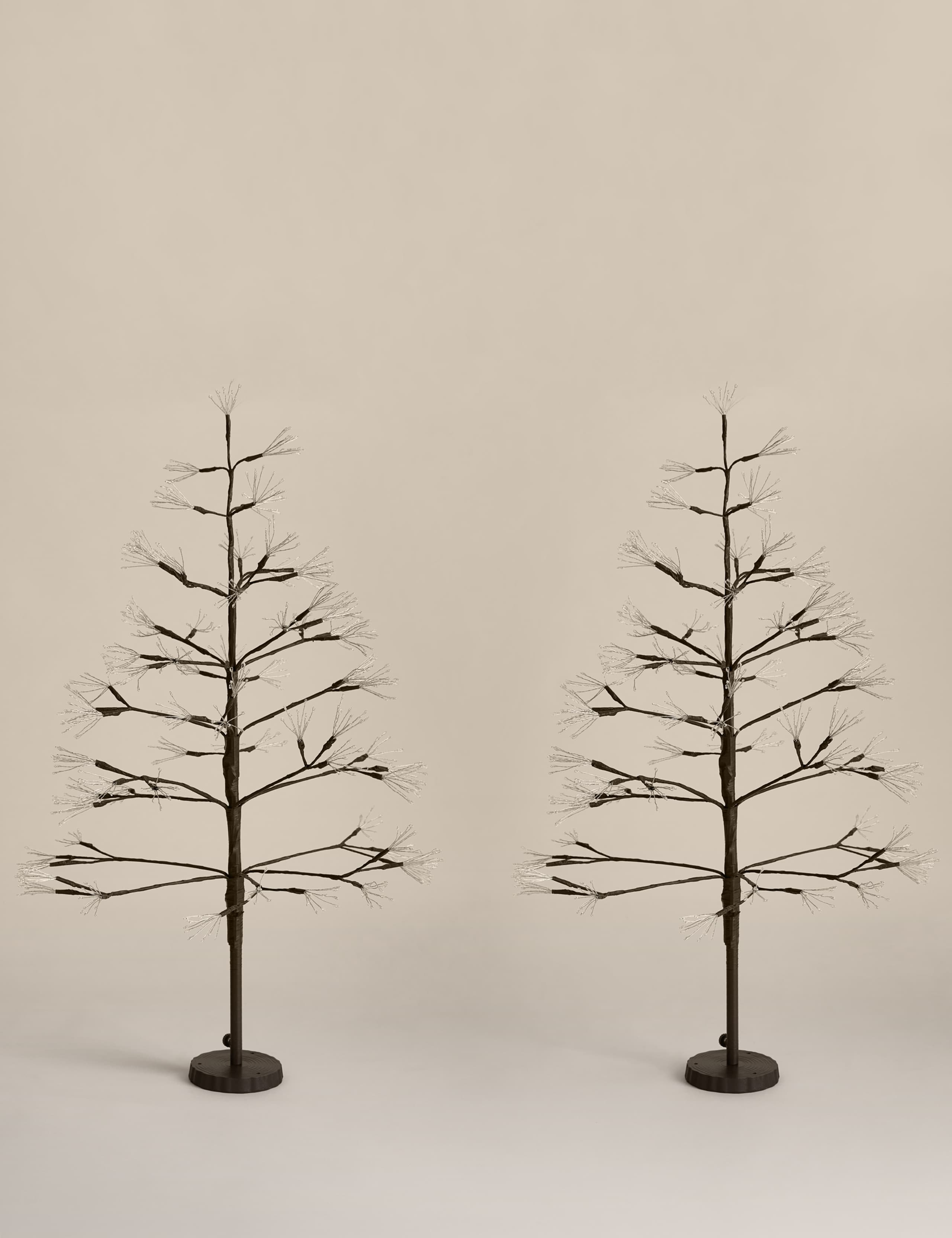 Set of 2 3ft Twig Cluster Christmas Trees 3 of 4