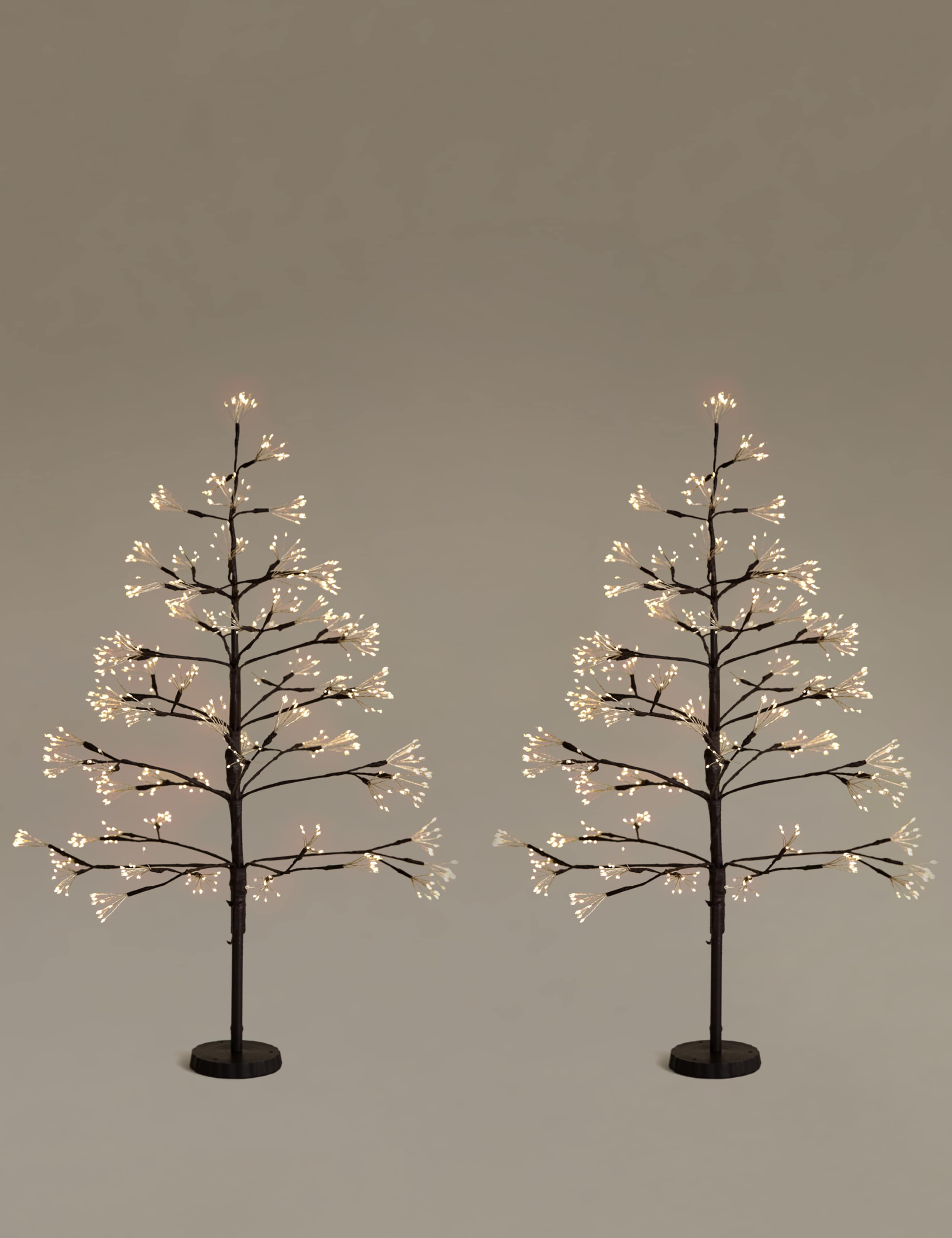 Set of 2 3ft Twig Cluster Christmas Trees 2 of 4