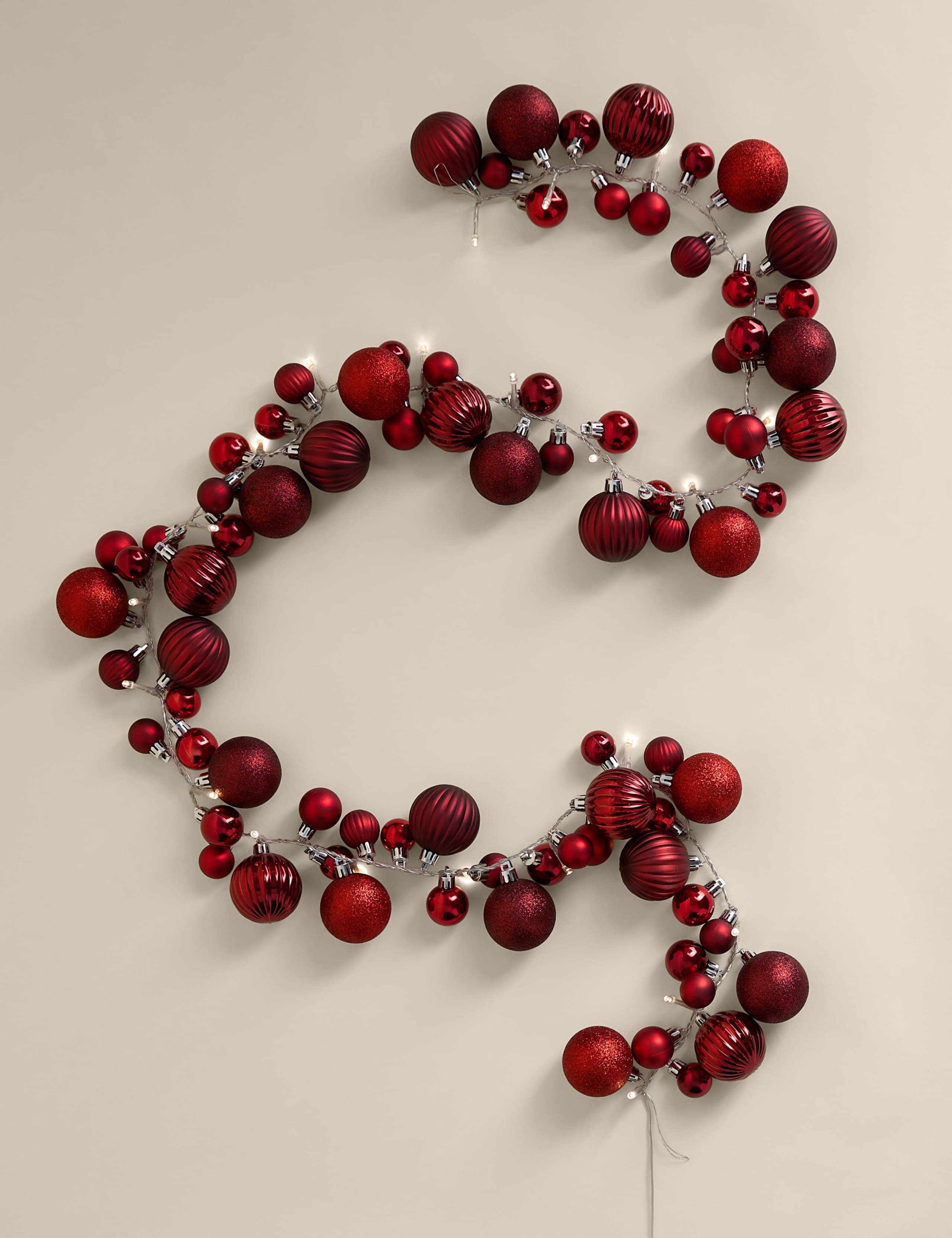 Light Up Silver Bauble Garland 2 of 3