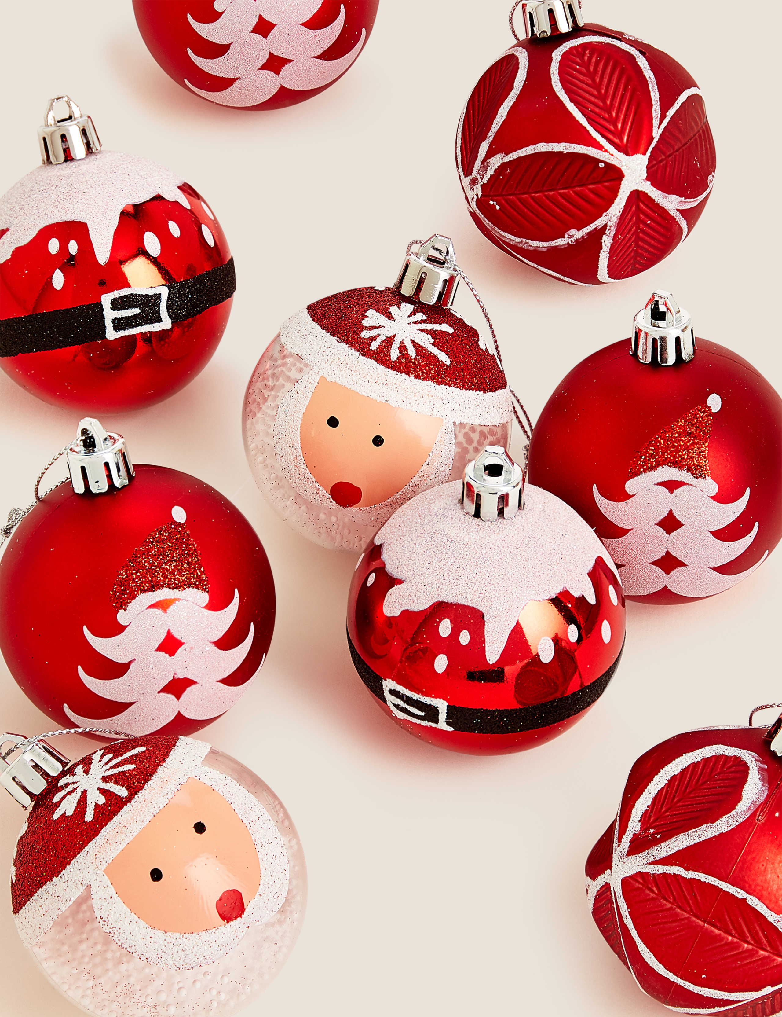 Set of 9 Novelty Shatterproof Baubles 1 of 2